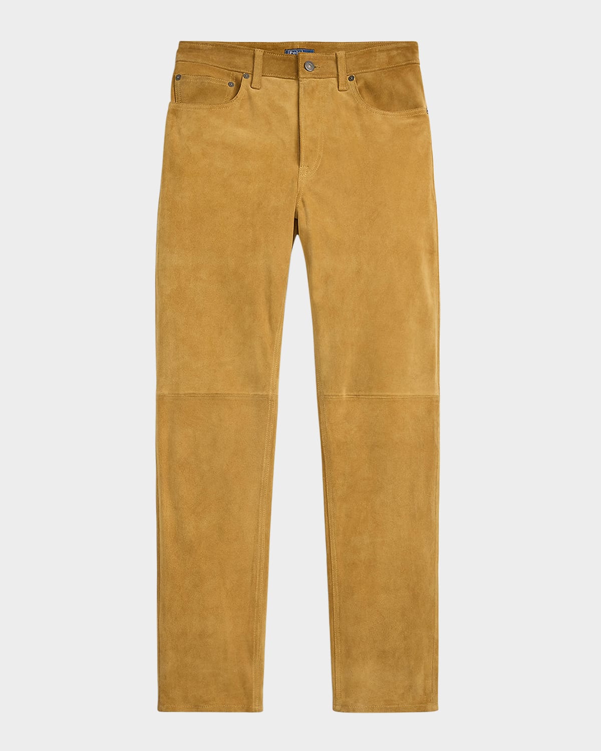 Polo Ralph Lauren Suede Relaxed Straight Pants In Brown
