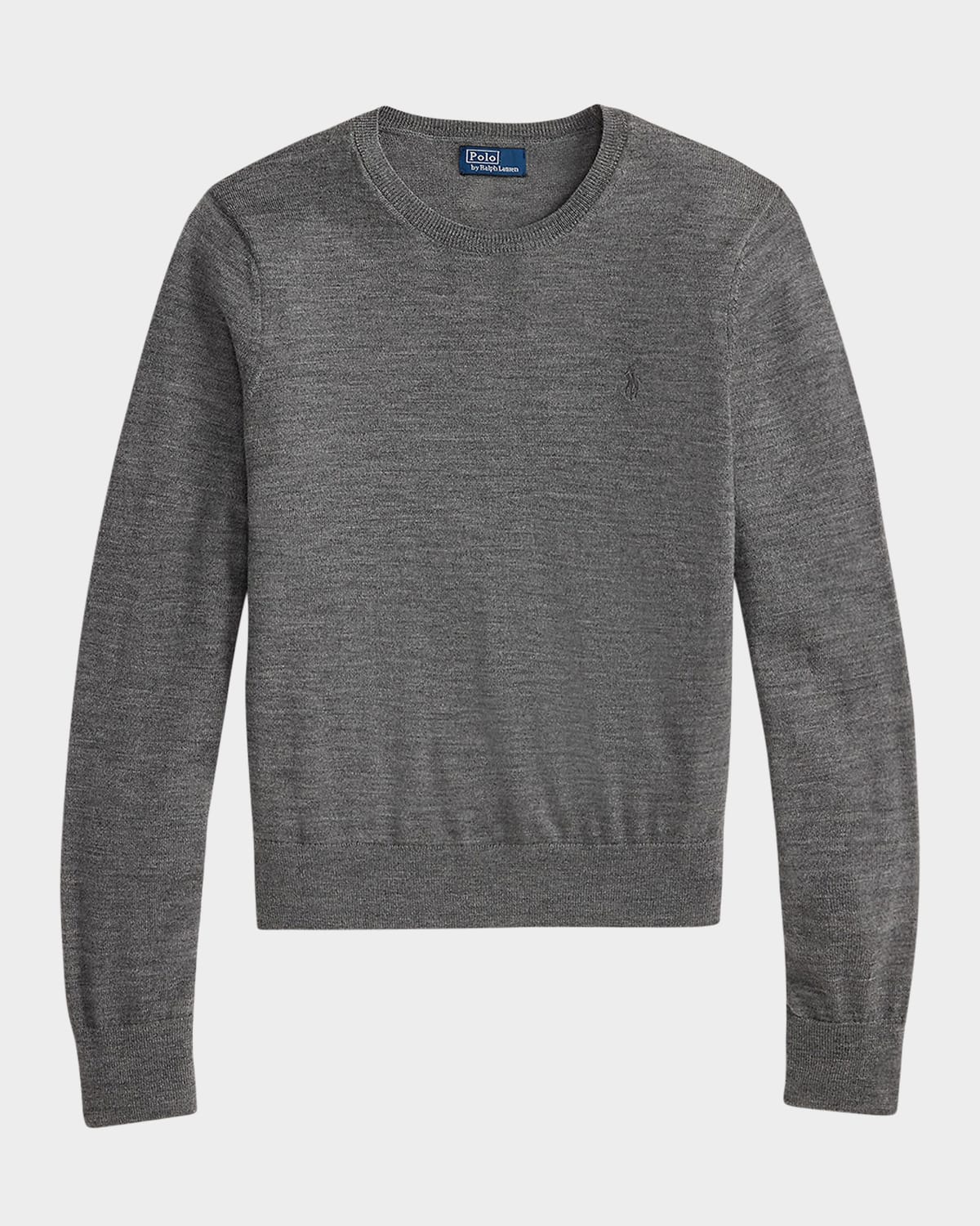 Polo Ralph Lauren Wool Crewneck Sweater In Gray