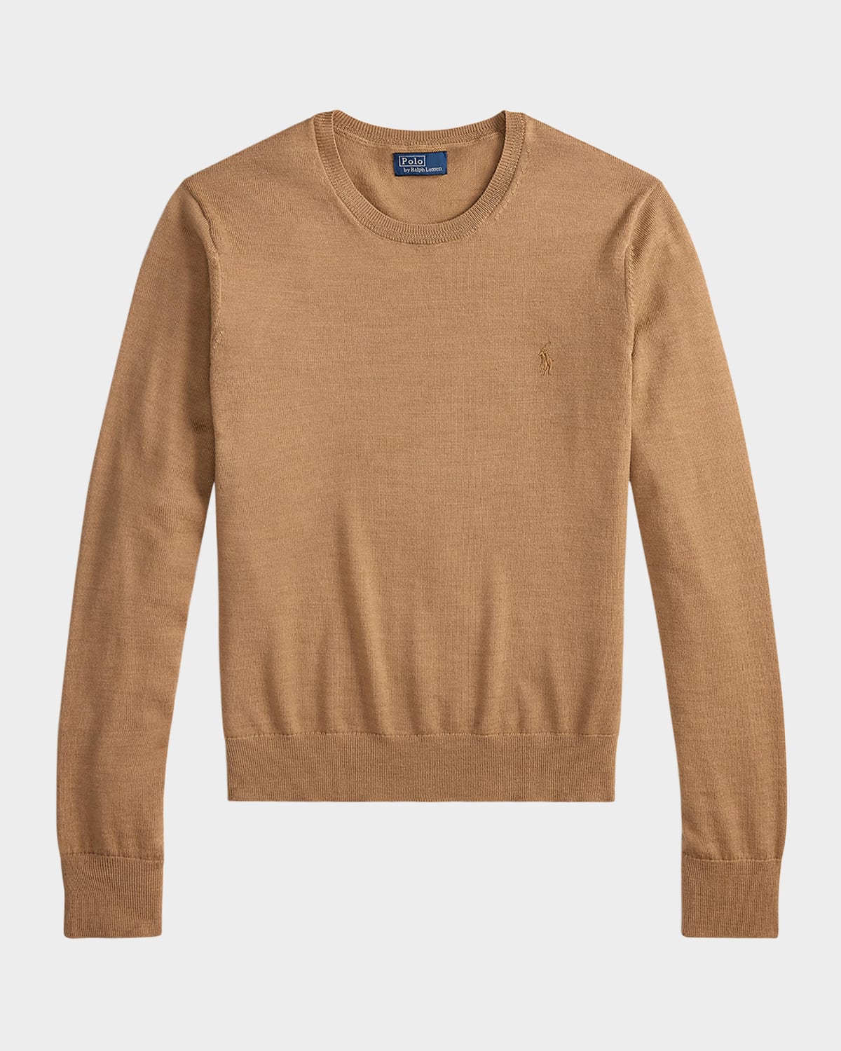 Polo Ralph Lauren Wool Crewneck Sweater In Brown