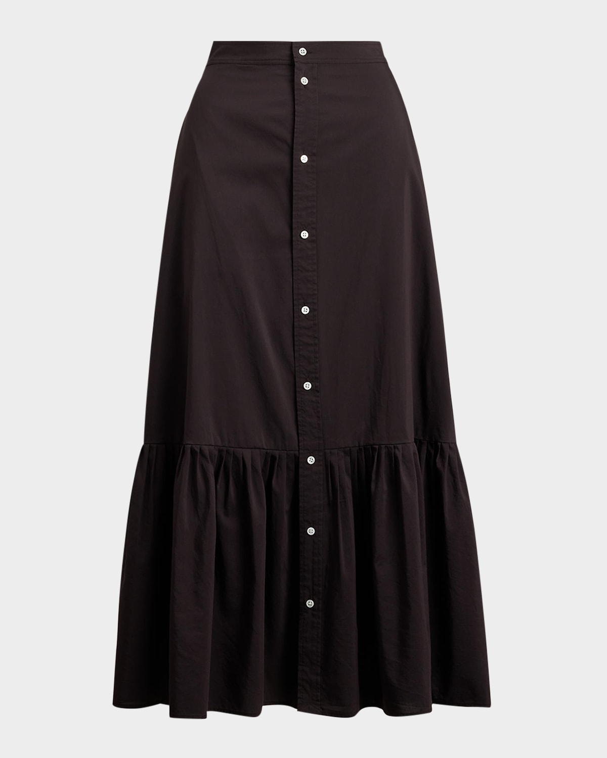 Polo Ralph Lauren Ruffled-hem Cotton-silk Skirt