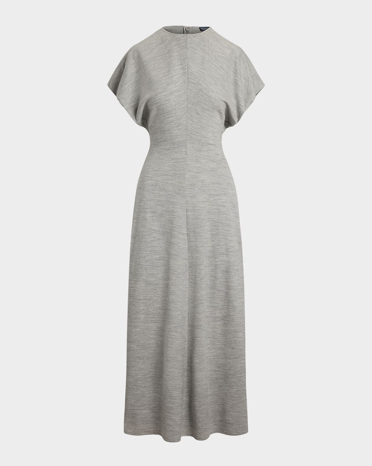 Polo Ralph Lauren Wool-blend Dolman Maxi Dress In Gray
