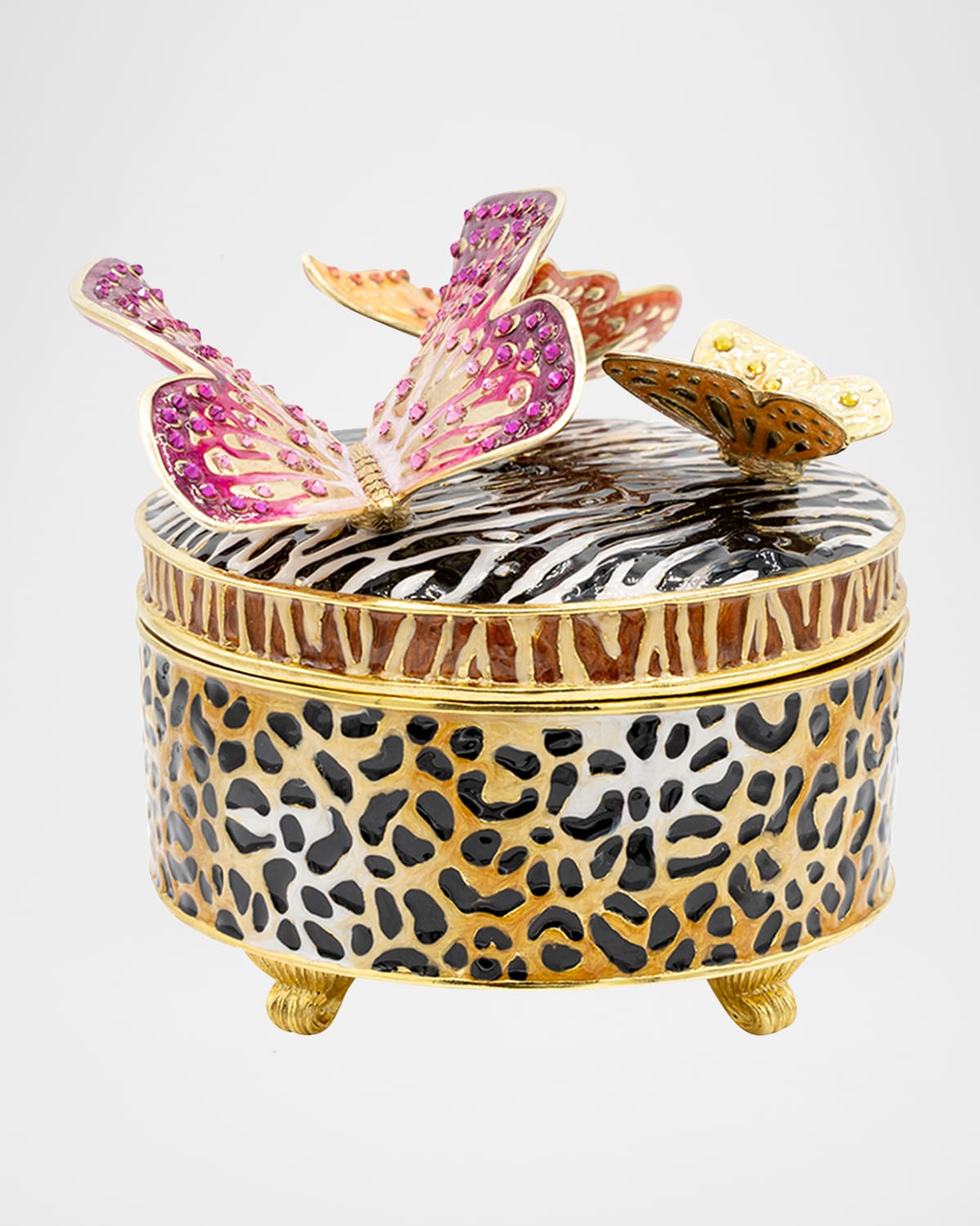 Jay Strongwater Jungle Box With Butterflies In Multi