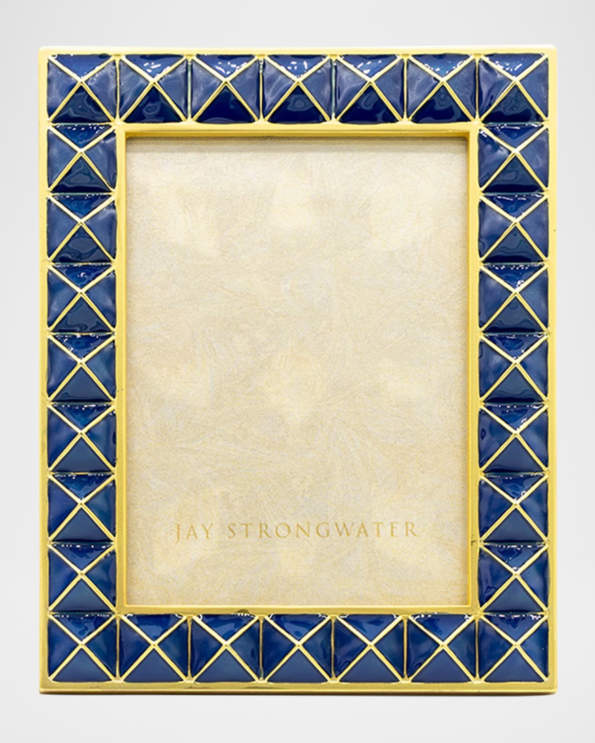 Jay Strongwater Abaculus Pyramid Frame, 3" X 4" In Blue