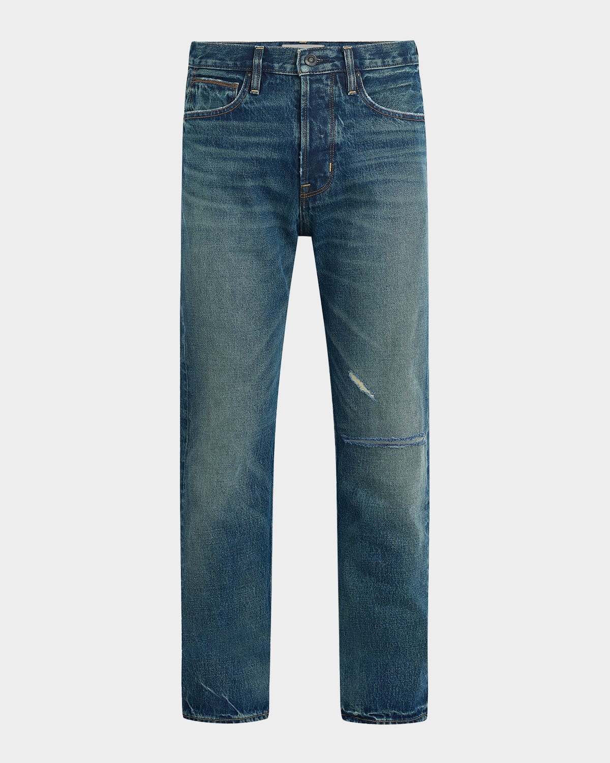 Men's Wes Distressed Faded Cotton Denim Jeans