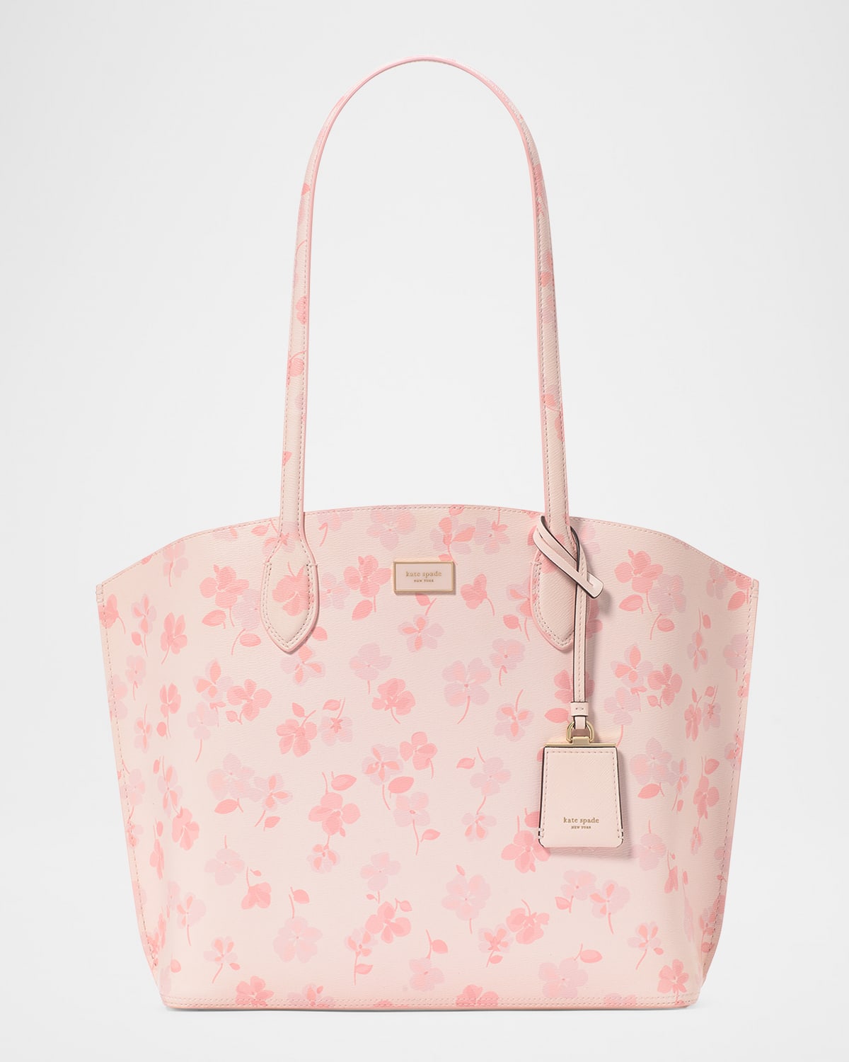 suite large spring pansies leather tote bag