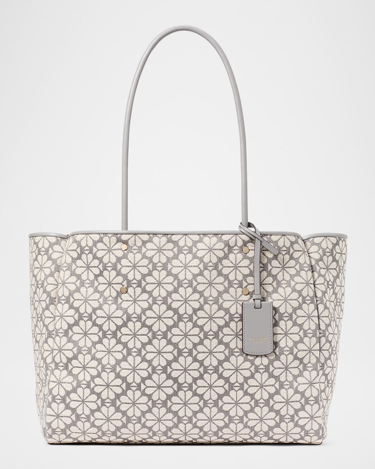 large spade flower jacquard tote bag