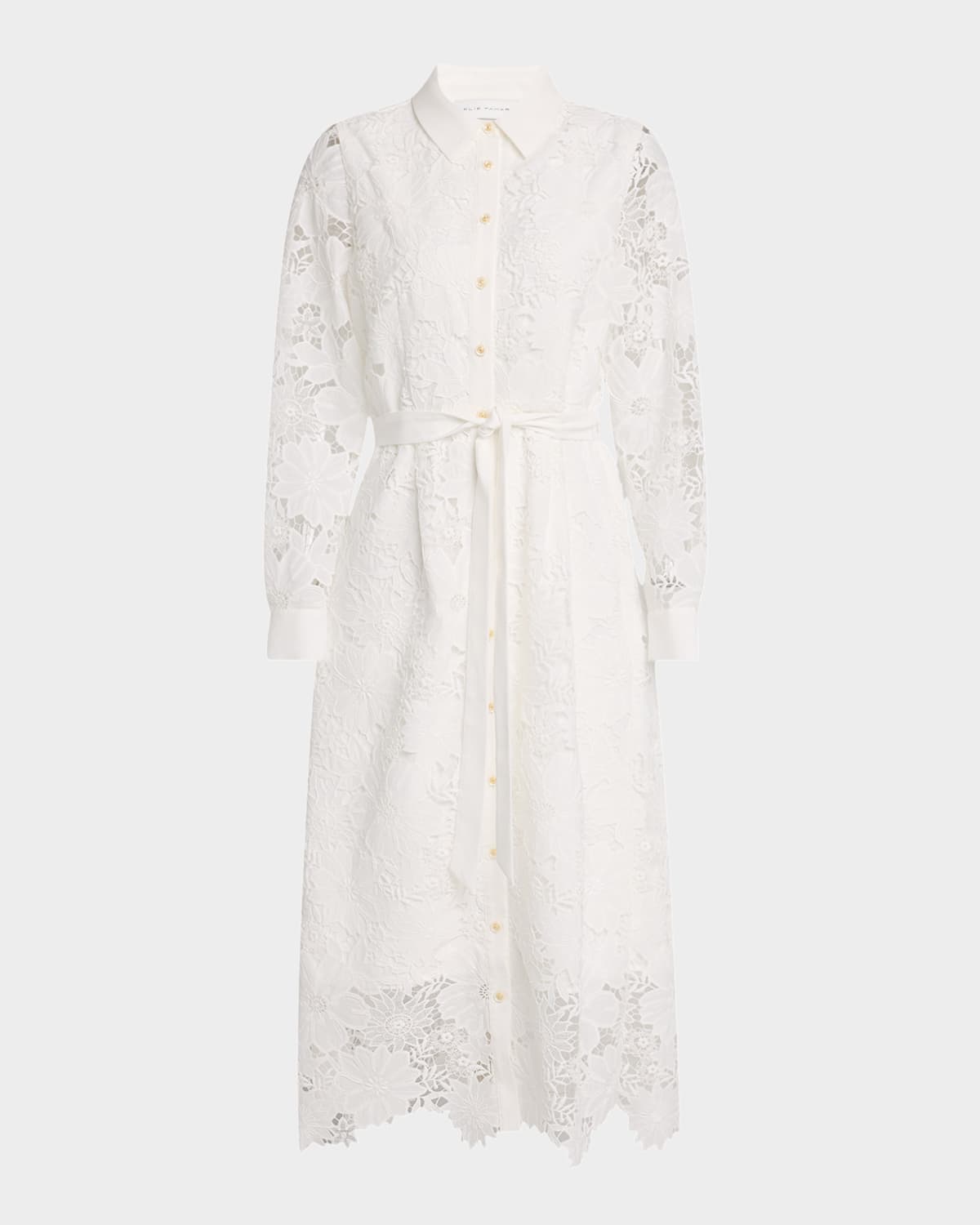 The Lilia Floral Lace Midi Shirtdress