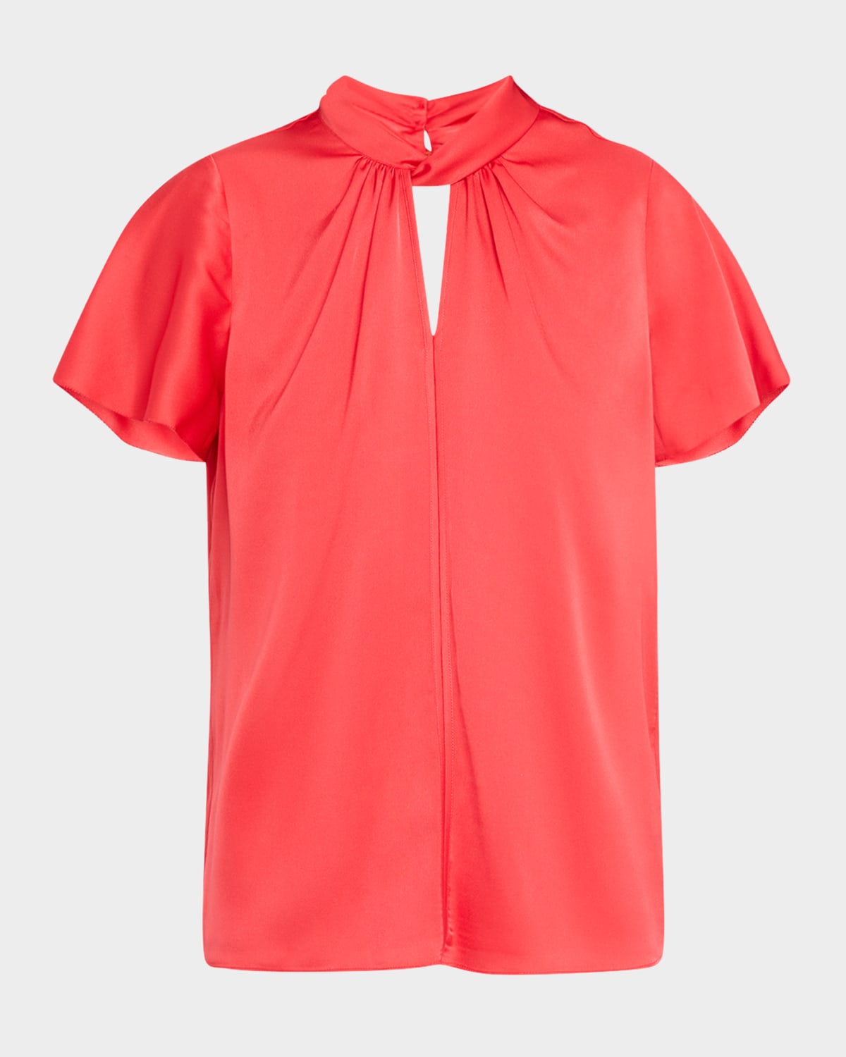 The Rina Cutout Silk-Blend Blouse