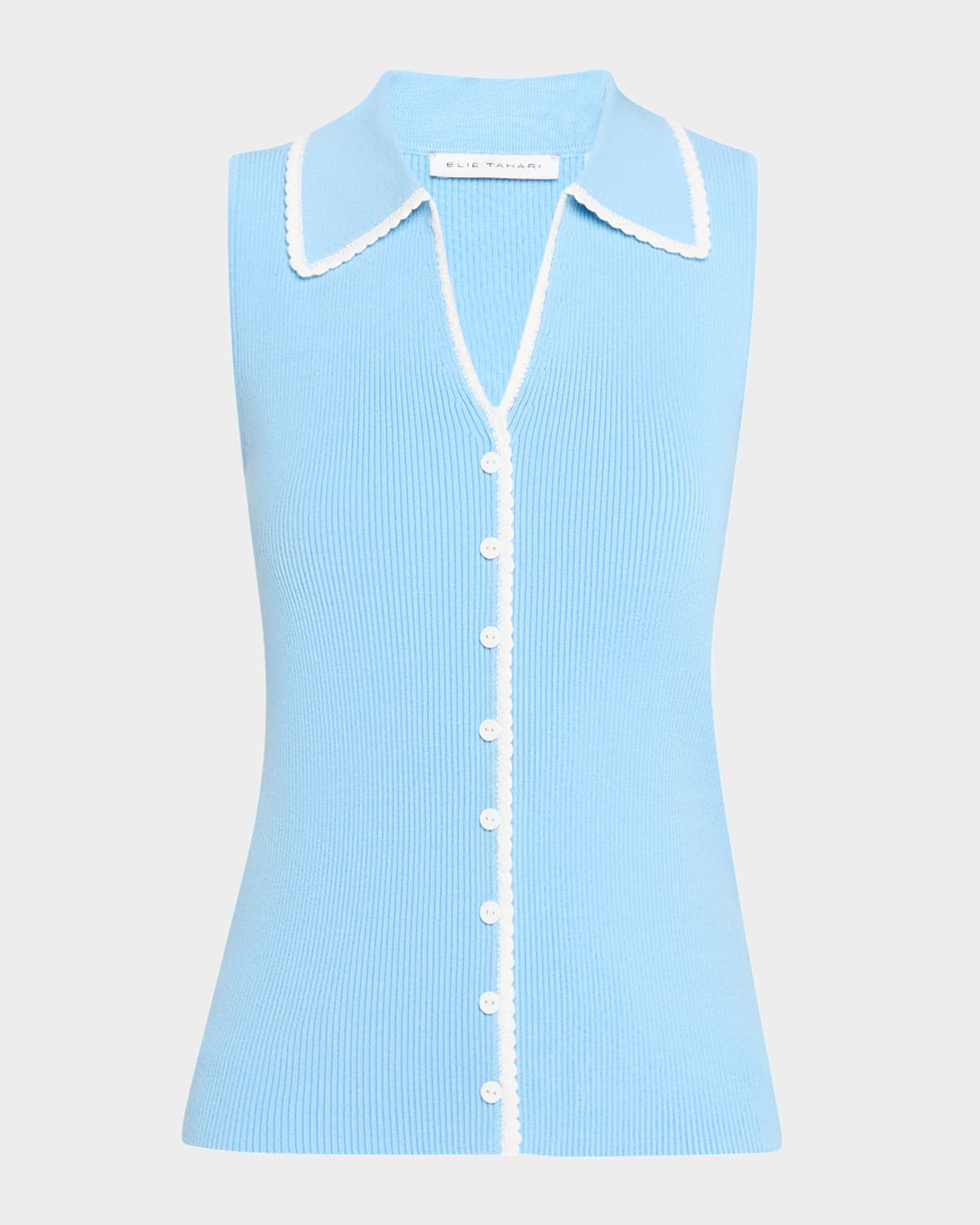 The Shiloh Lace-Trim Rib Knit Top