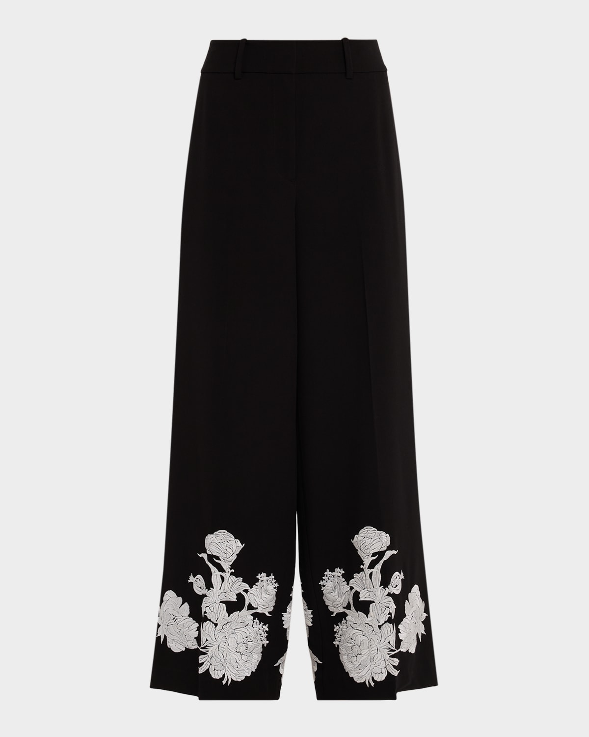The Isla Embroidered Wide-Leg Pants