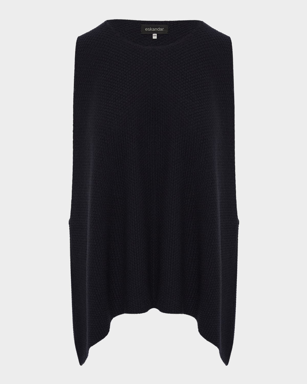 Eskandar Cashmere Moss Stitch A-line Sleeveless Sweater (mid Plus Length)