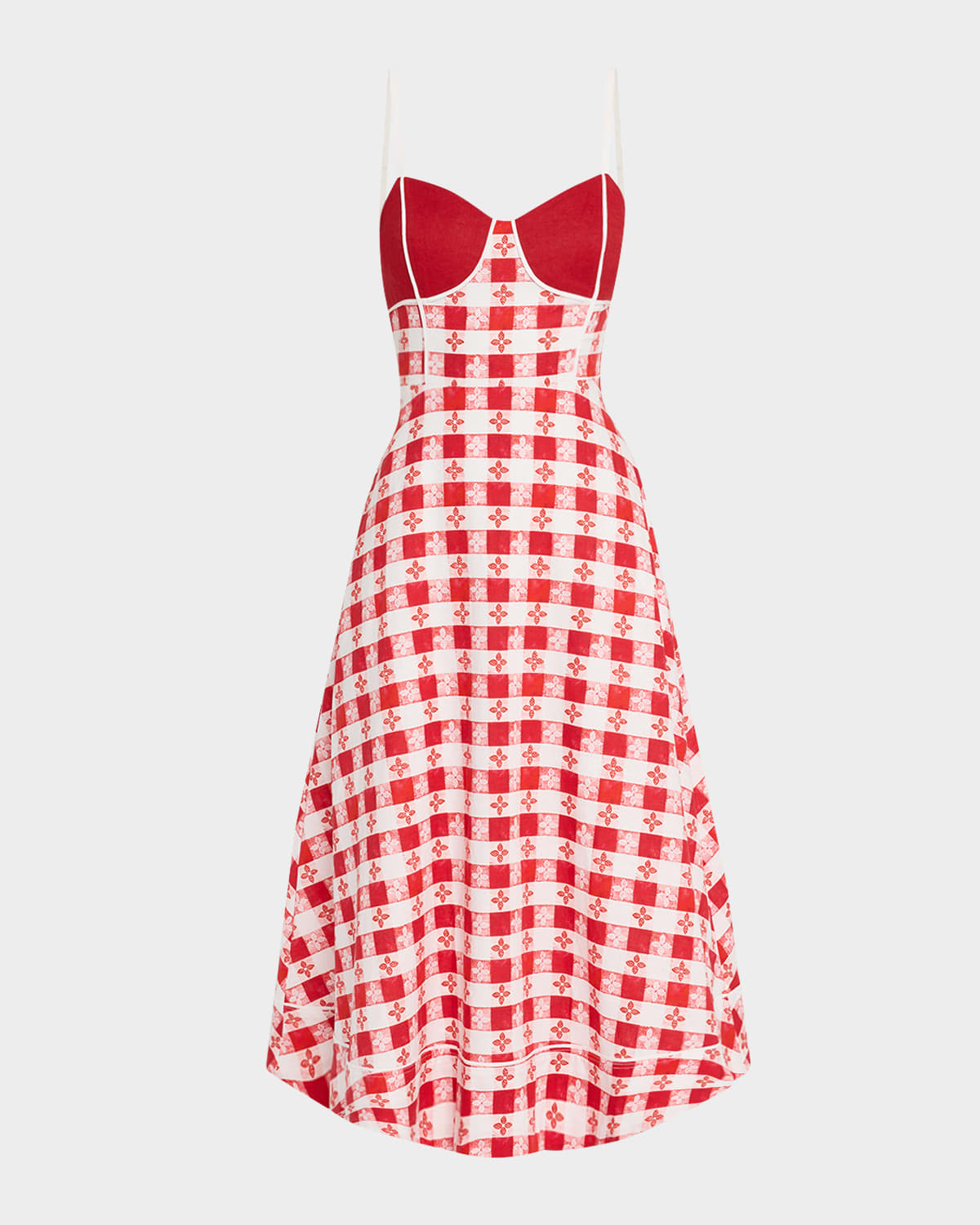Rachel Antonoff Harper Gingham A-Line Midi Dress