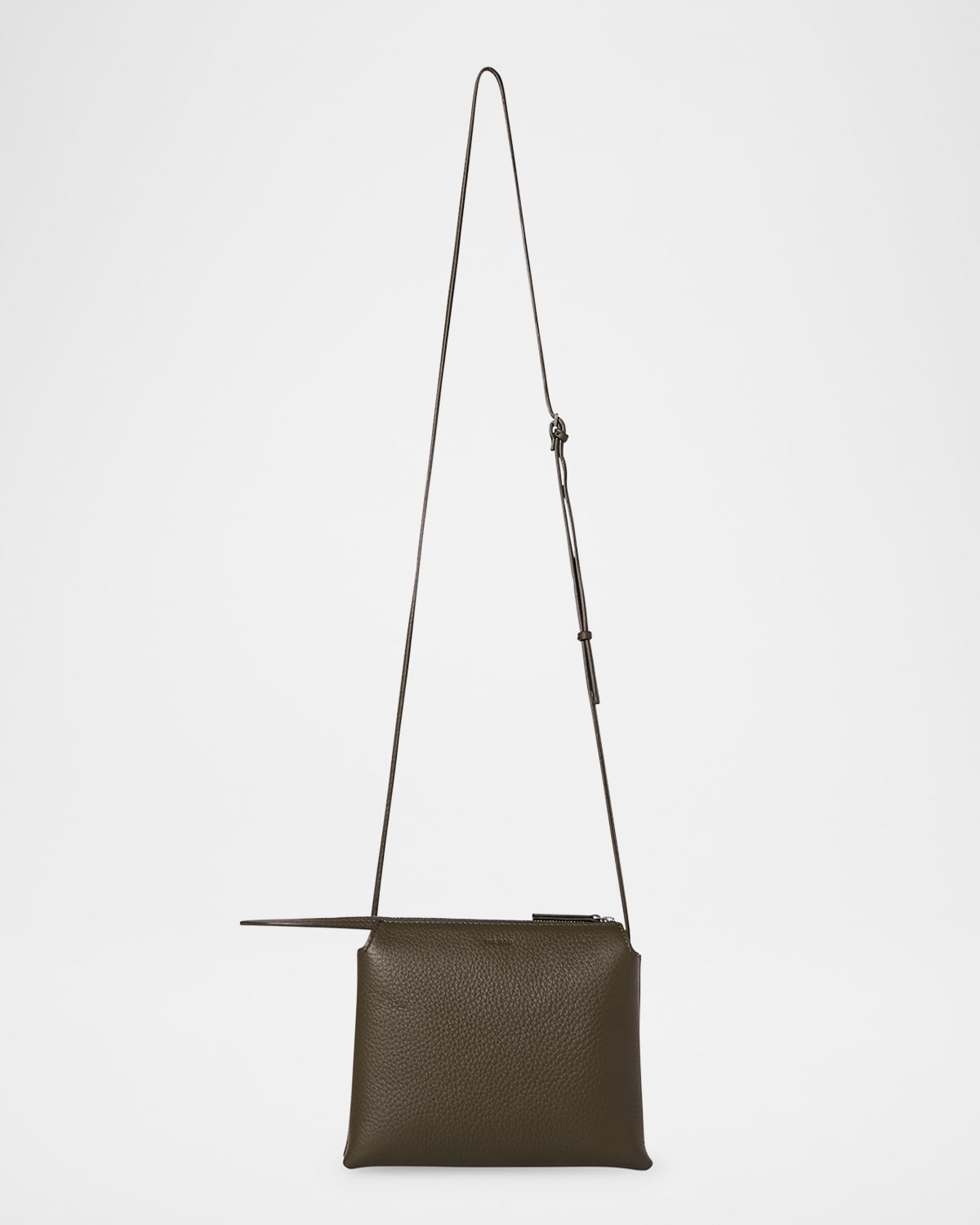 The Row Mini Nu Twin Crossbody Bag In Deer Leather In Black