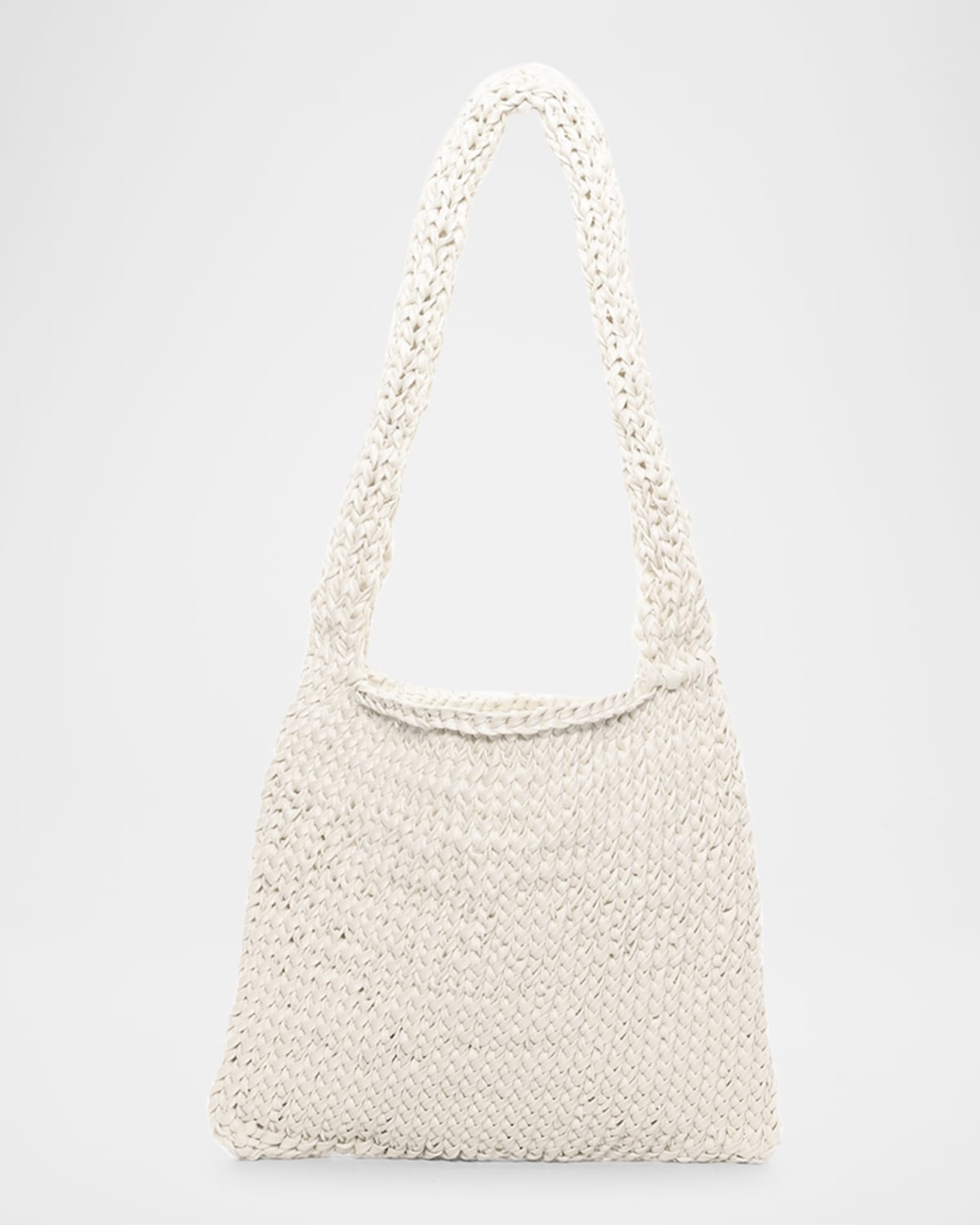 The Row Didion Woven Shoulder Bag In Waxed Cotton In White