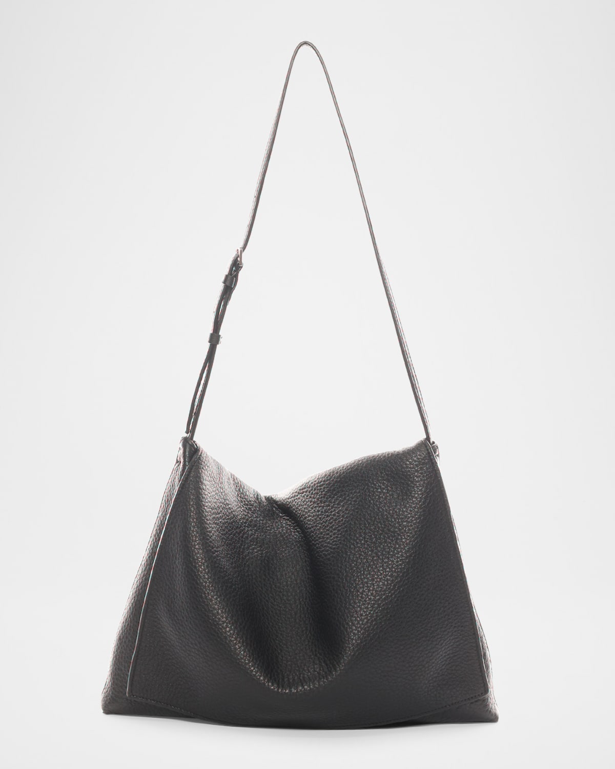 The Row Nan Shoulder Bag In Deer Leather In Black