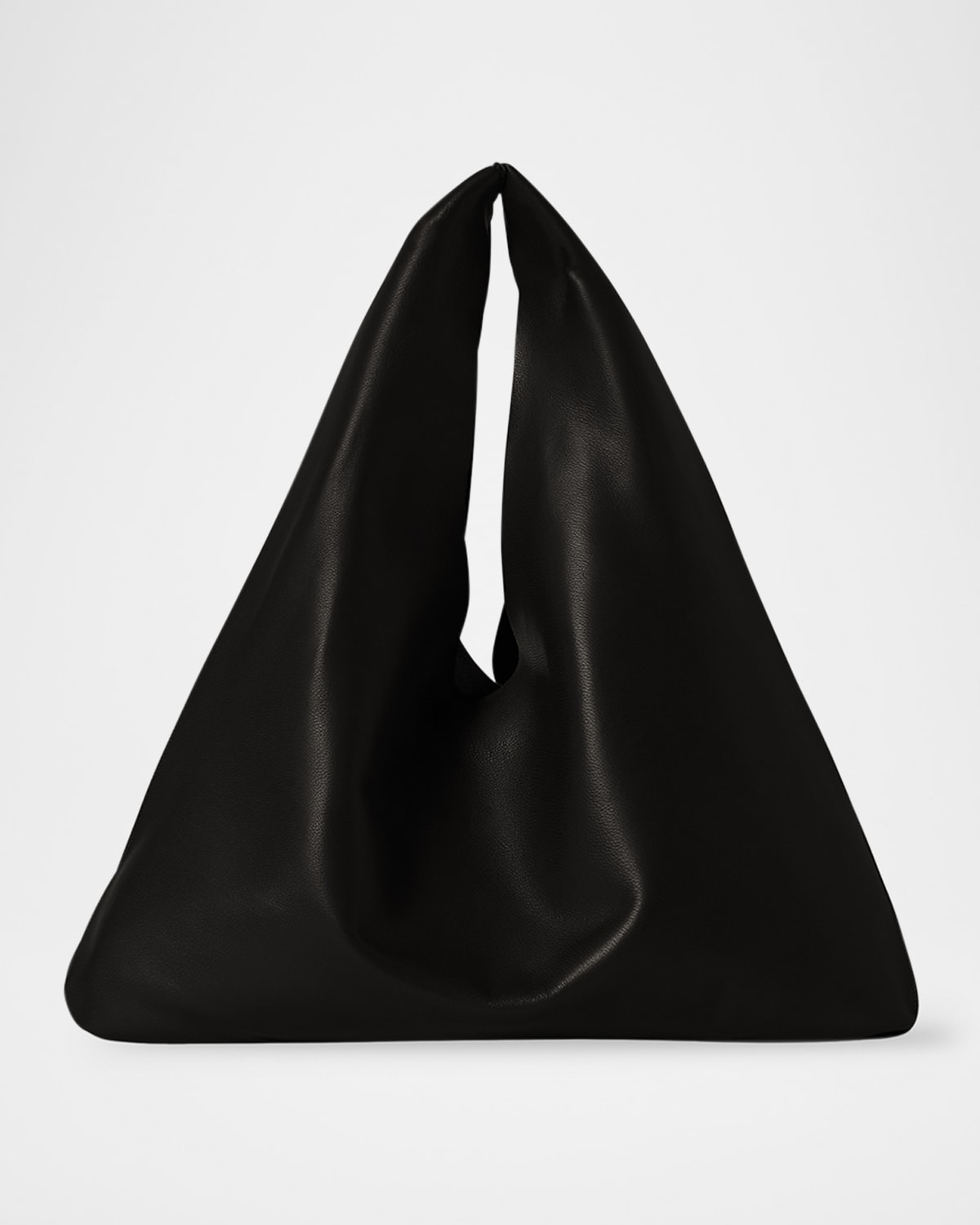 The Row Bindle Small Shoulder Bag In Silk Leather In Black
