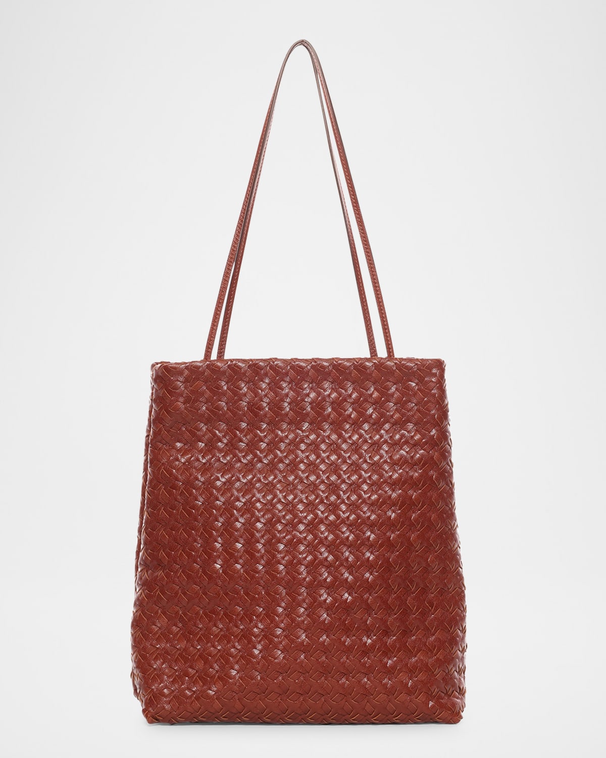 The Row Lilou Woven Shoulder Bag In Vintage Leather