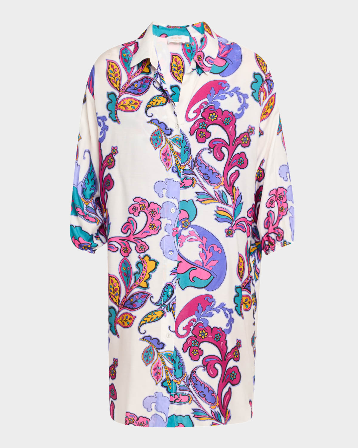 Fatima Button-Front Shirtdress