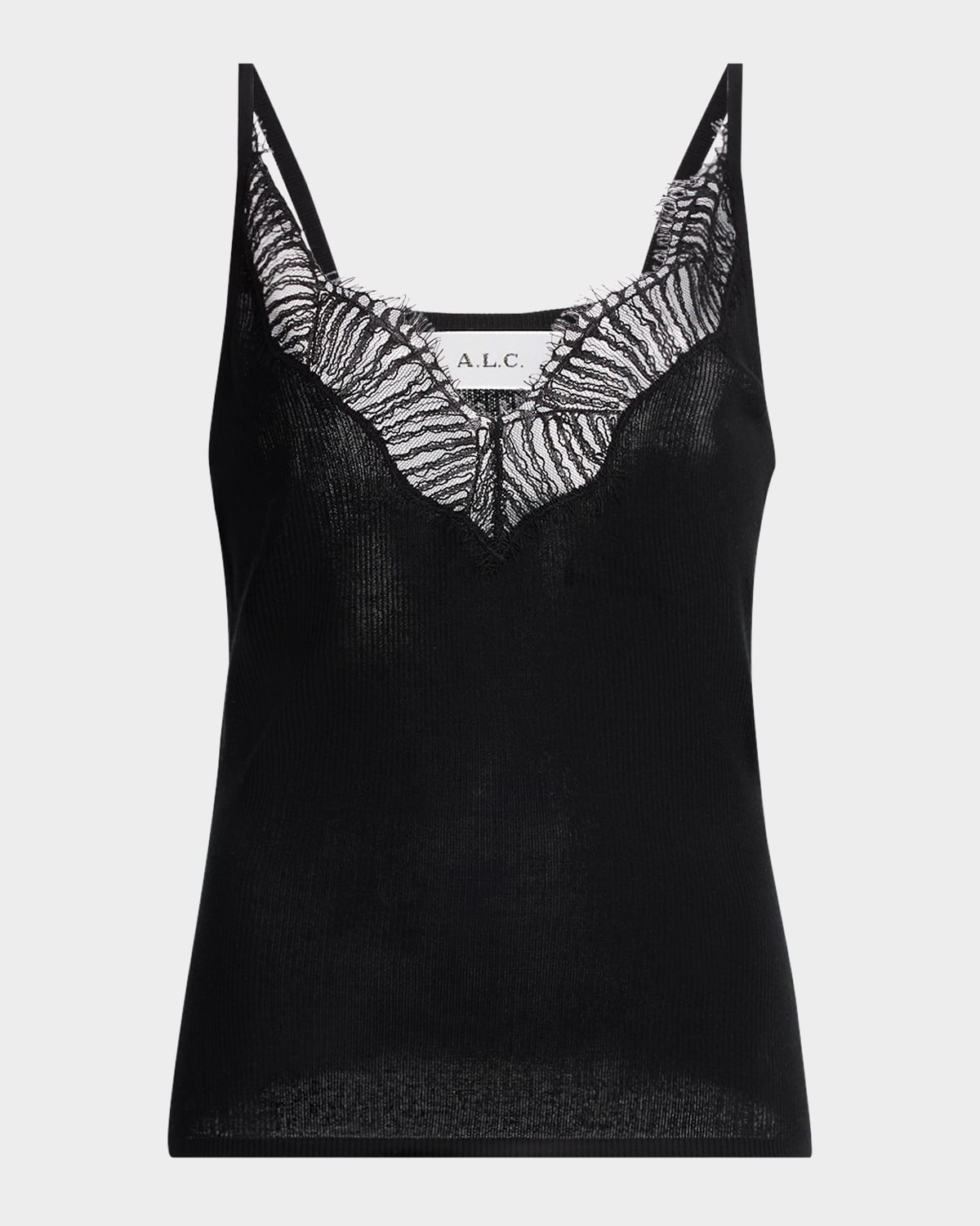 A.l.c Alba Lace Cami Top In Black