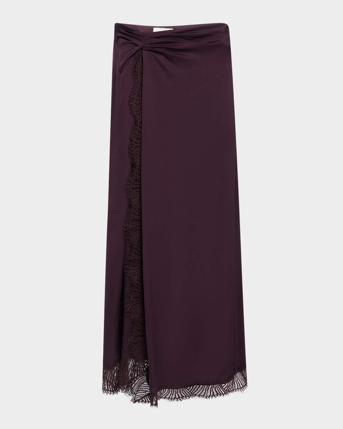 A.l.c Bella Lace-trim Midi Skirt In Purple