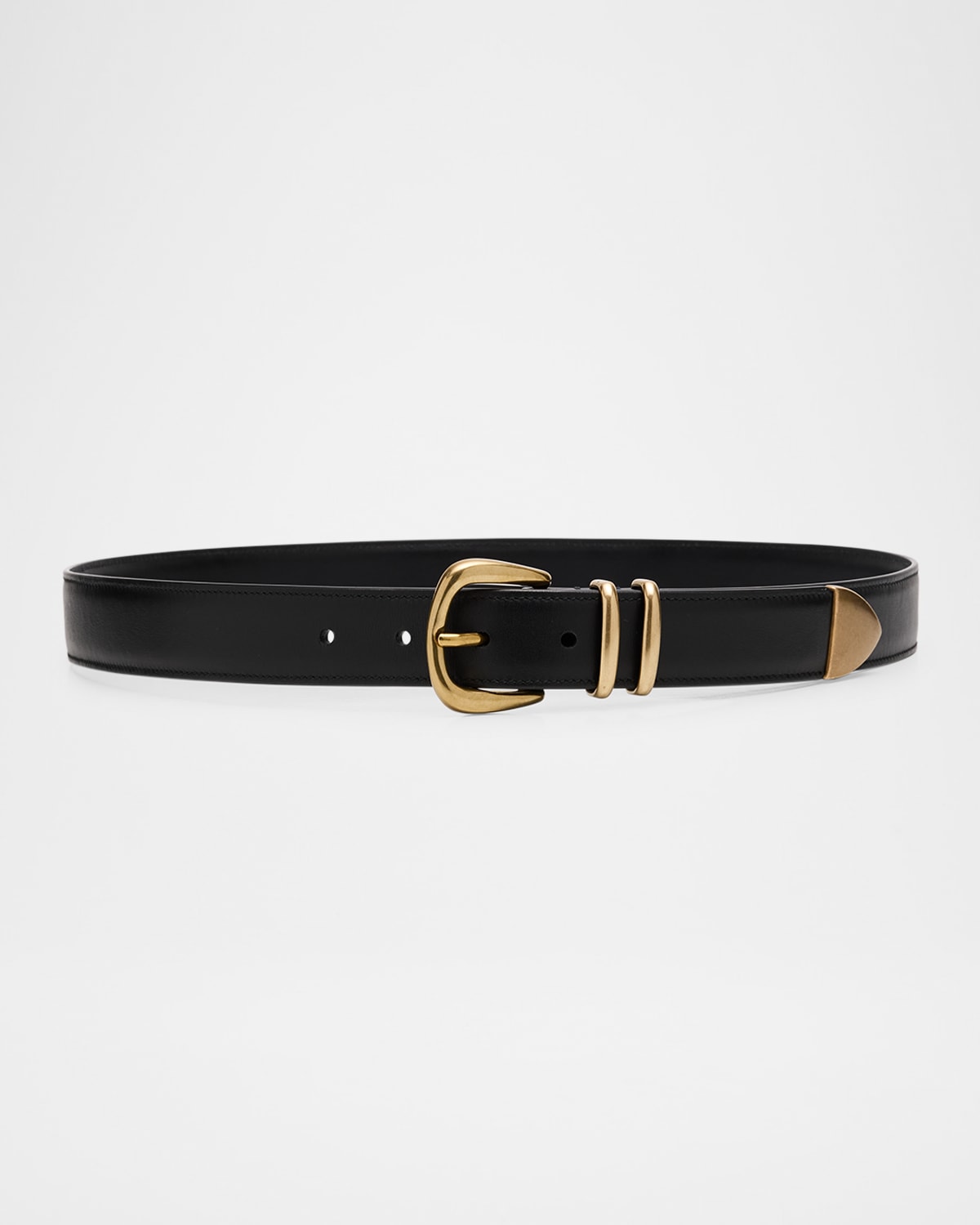 A.l.c Carson Leather Belt In Black