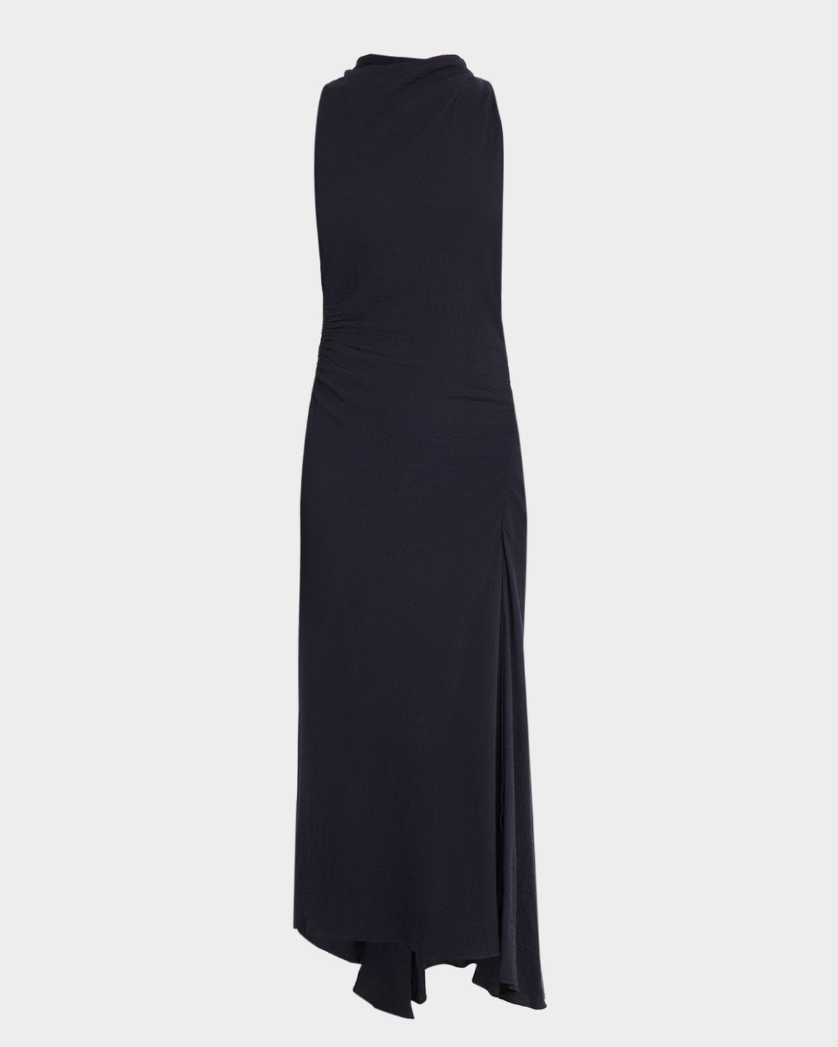 A.l.c Inez Draped High-neck Dress In Blue