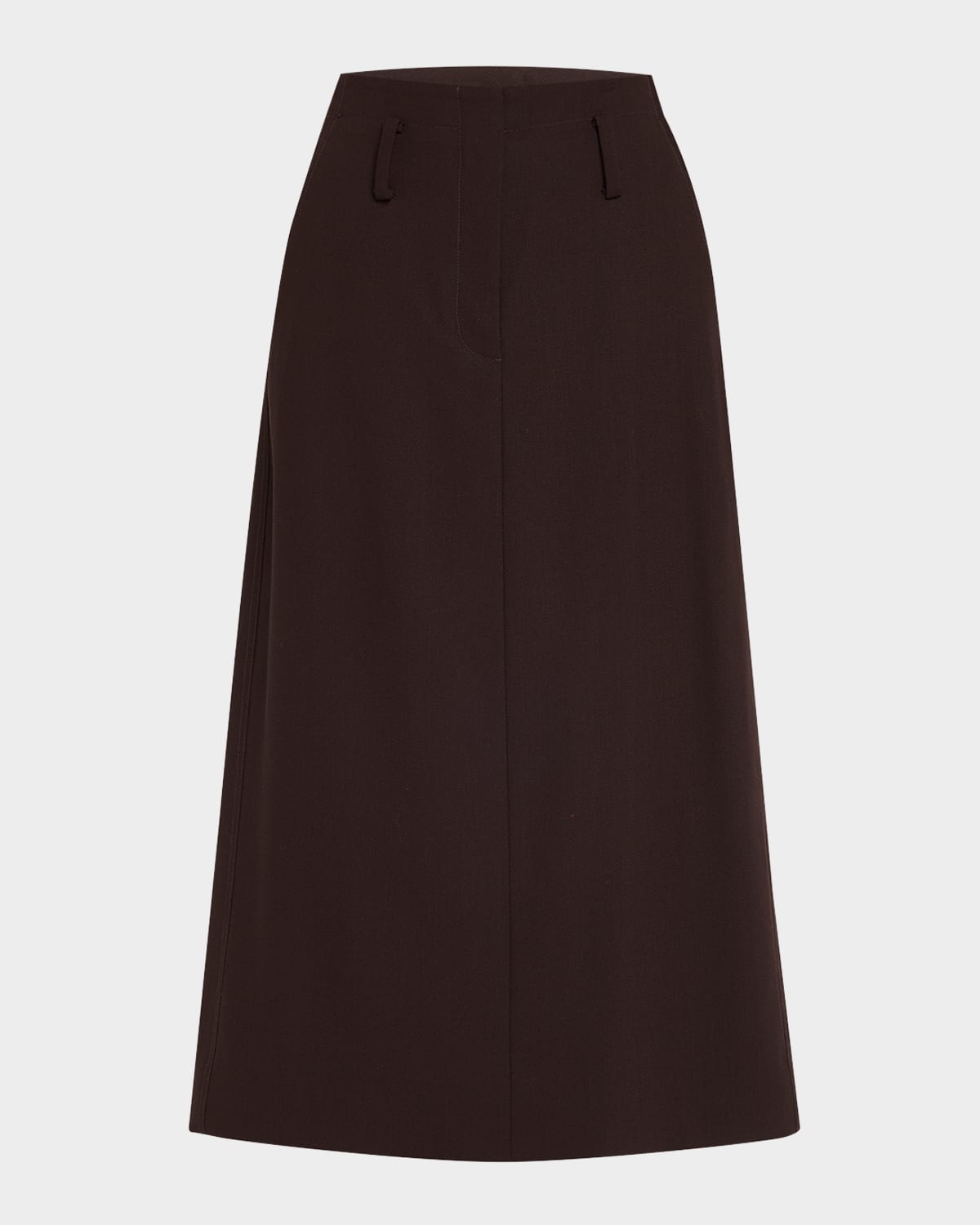 A.l.c Milan Wool-blend Midi Skirt In Brown