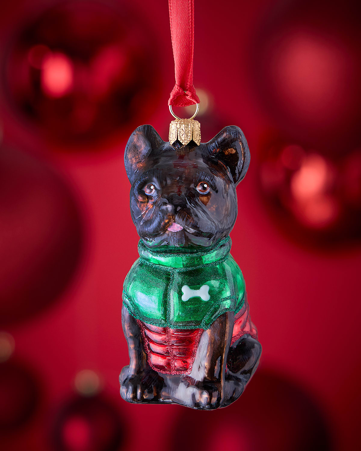 Joy To The World Collectibles French Bulldog in Puffer Coat Christmas Ornament