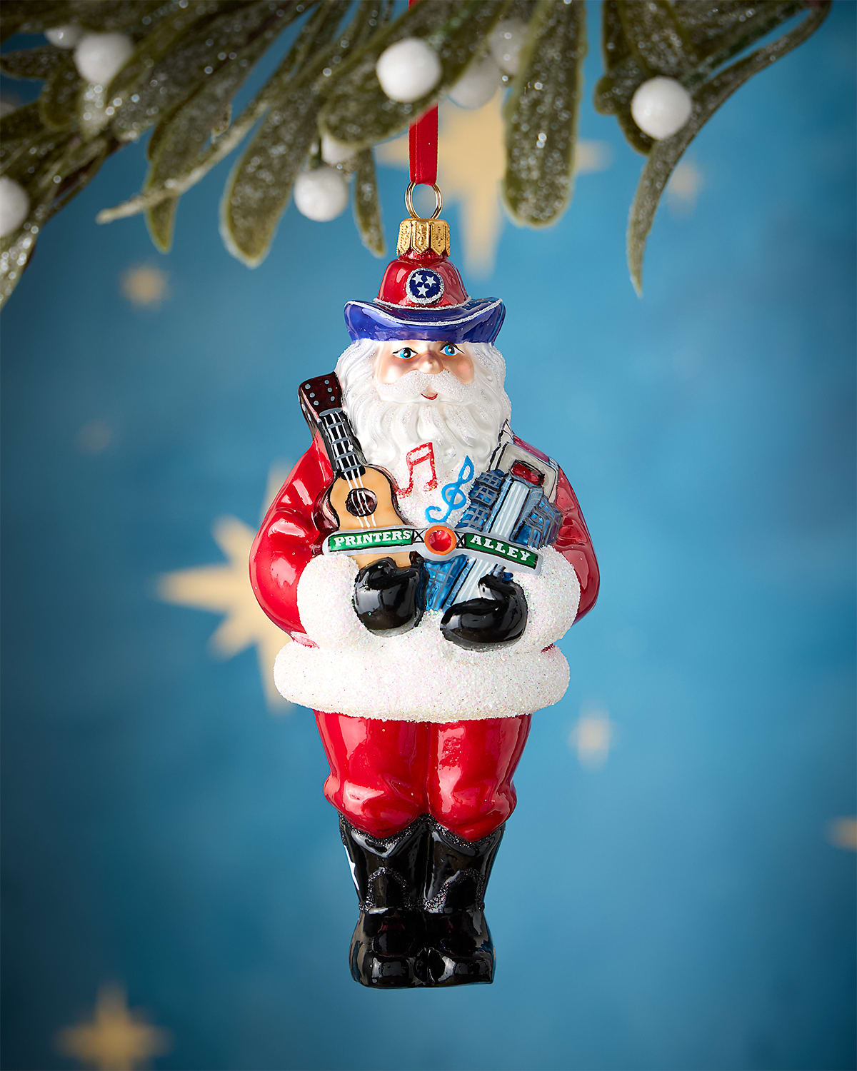 Joy To The World Collectibles Neiman Marcus Music Santa Christmas Ornament In Multi