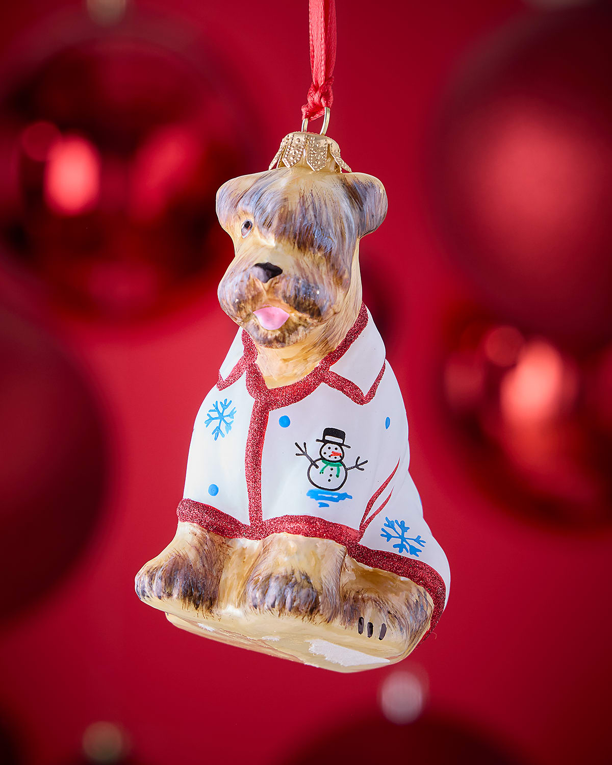 Joy To The World Collectibles Soft Coated Wheaten Terrier in Pajamas Christmas Ornament