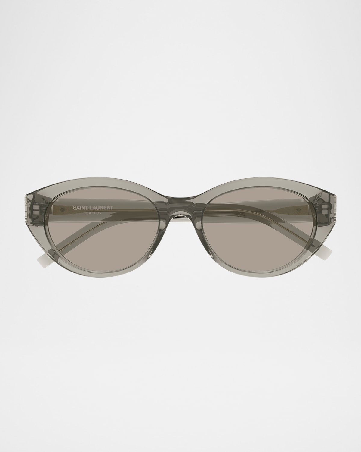 Saint Laurent Sl M148 Round Recycled Acetate Sunglasses In Brown