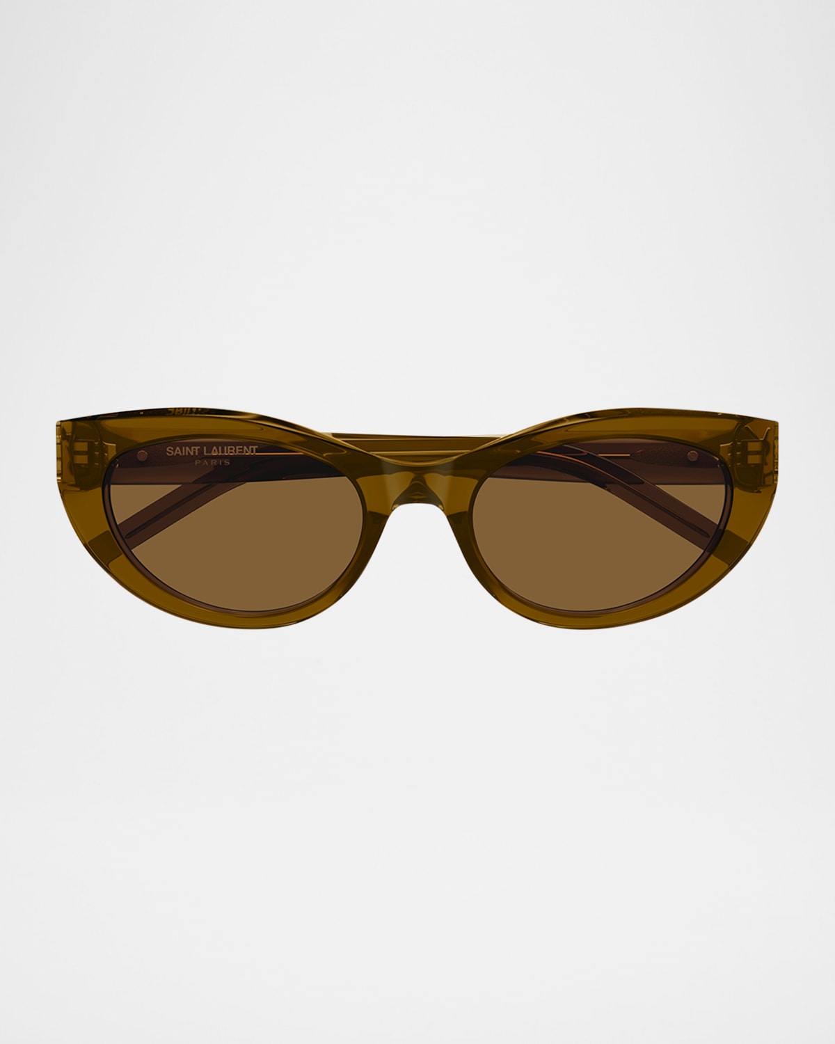 Saint Laurent Sl M115 Cat-eye Sunglasses In Recycled Acetate In Brown