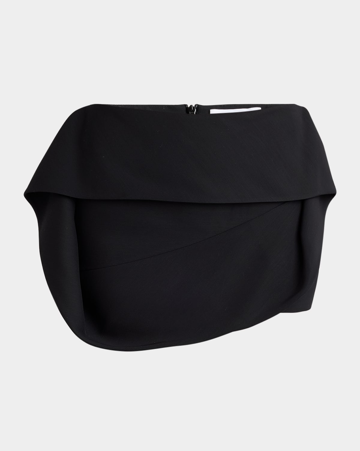 Ferragamo Wool Faille Micro Skirt In Black