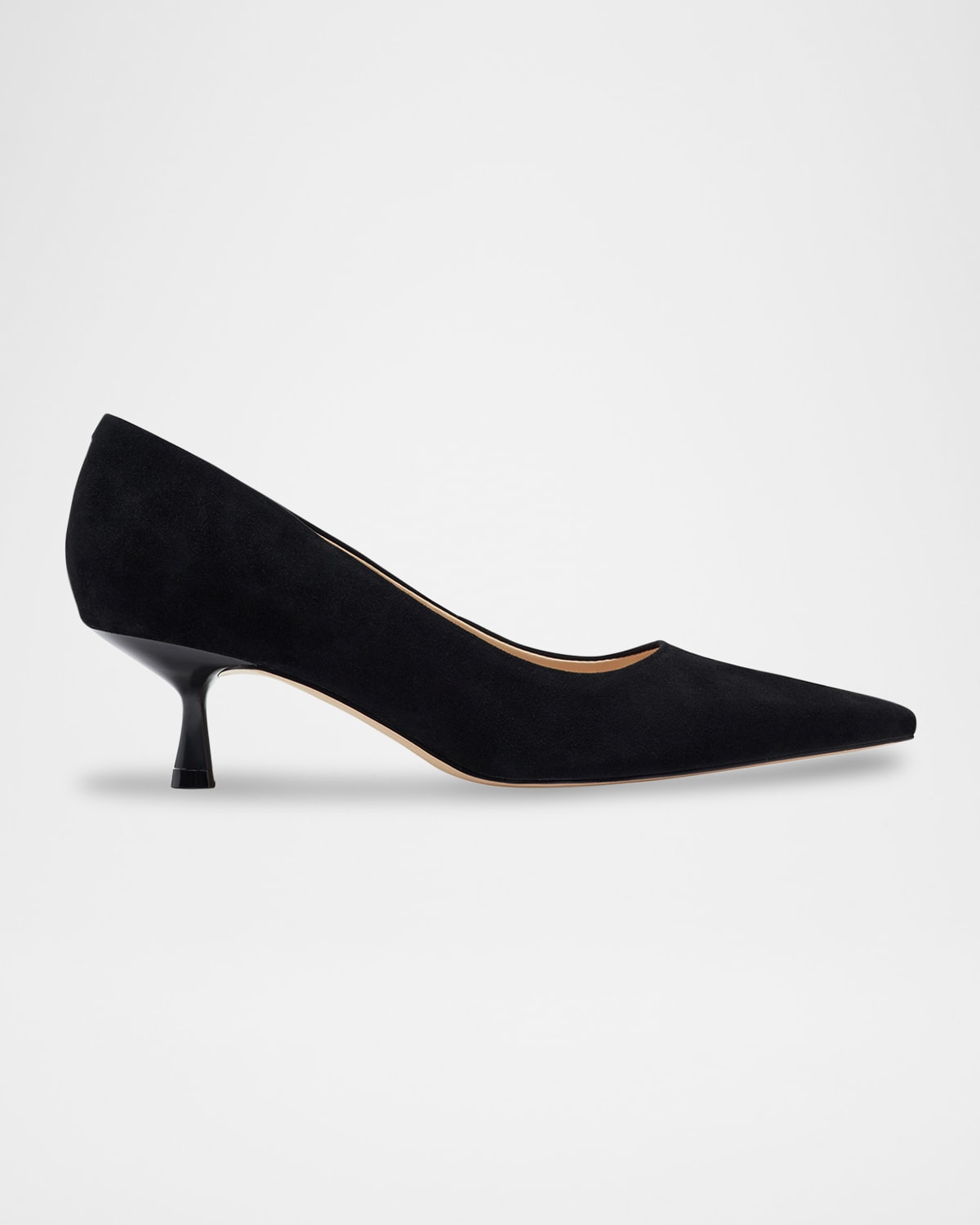 Marc Fisher Ltd Calynna Suede Kitten-heel Pumps In Black