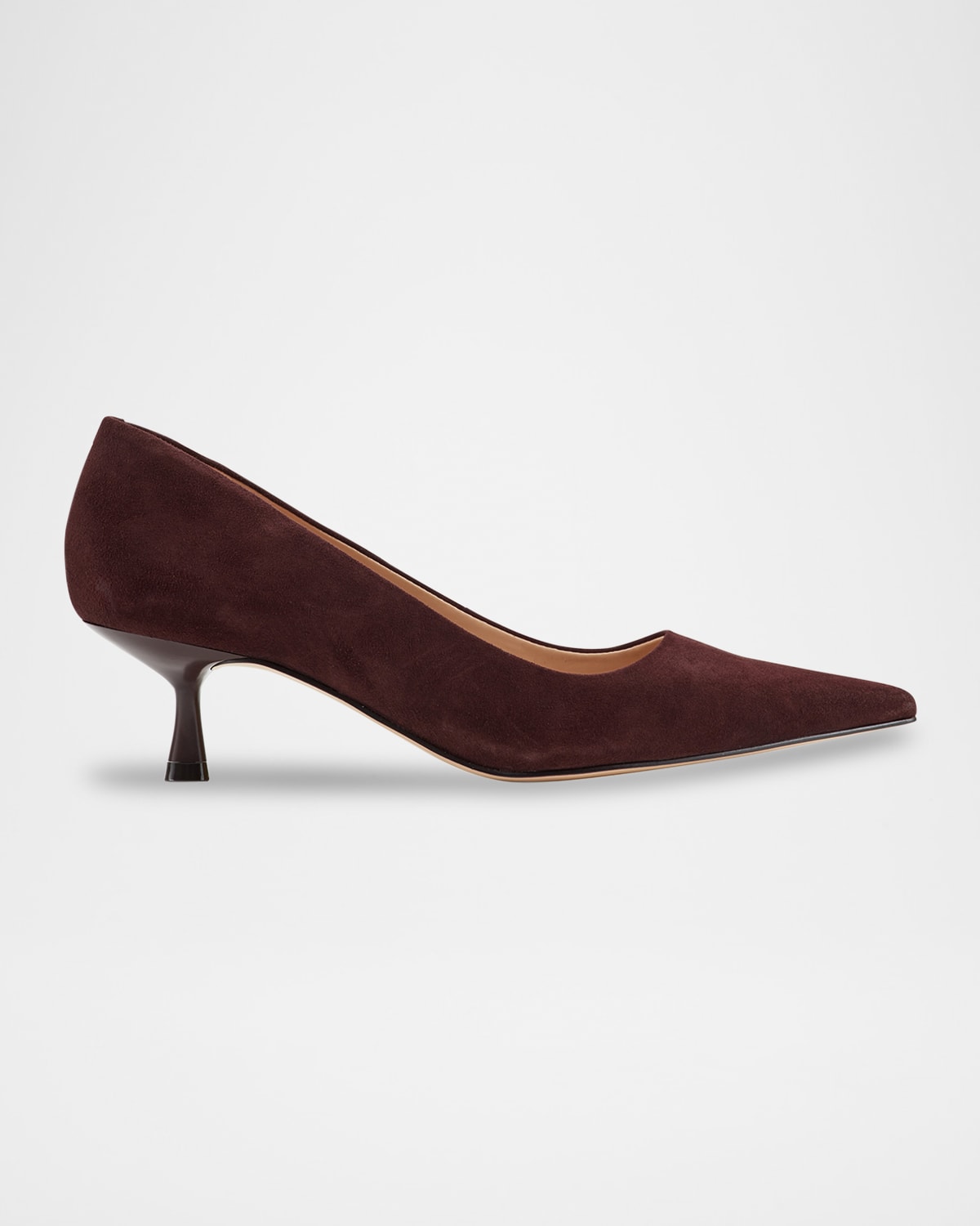 Marc Fisher Ltd Calynna Suede Kitten-heel Pumps In Brown