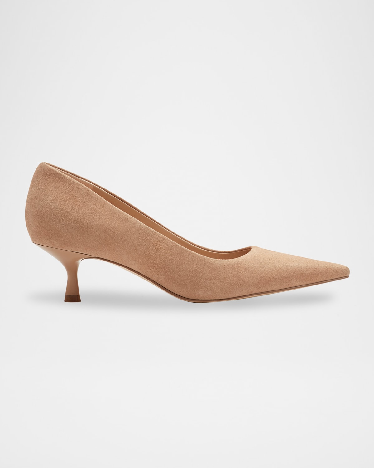 Marc Fisher Ltd Calynna Suede Kitten-heel Pumps In Brown