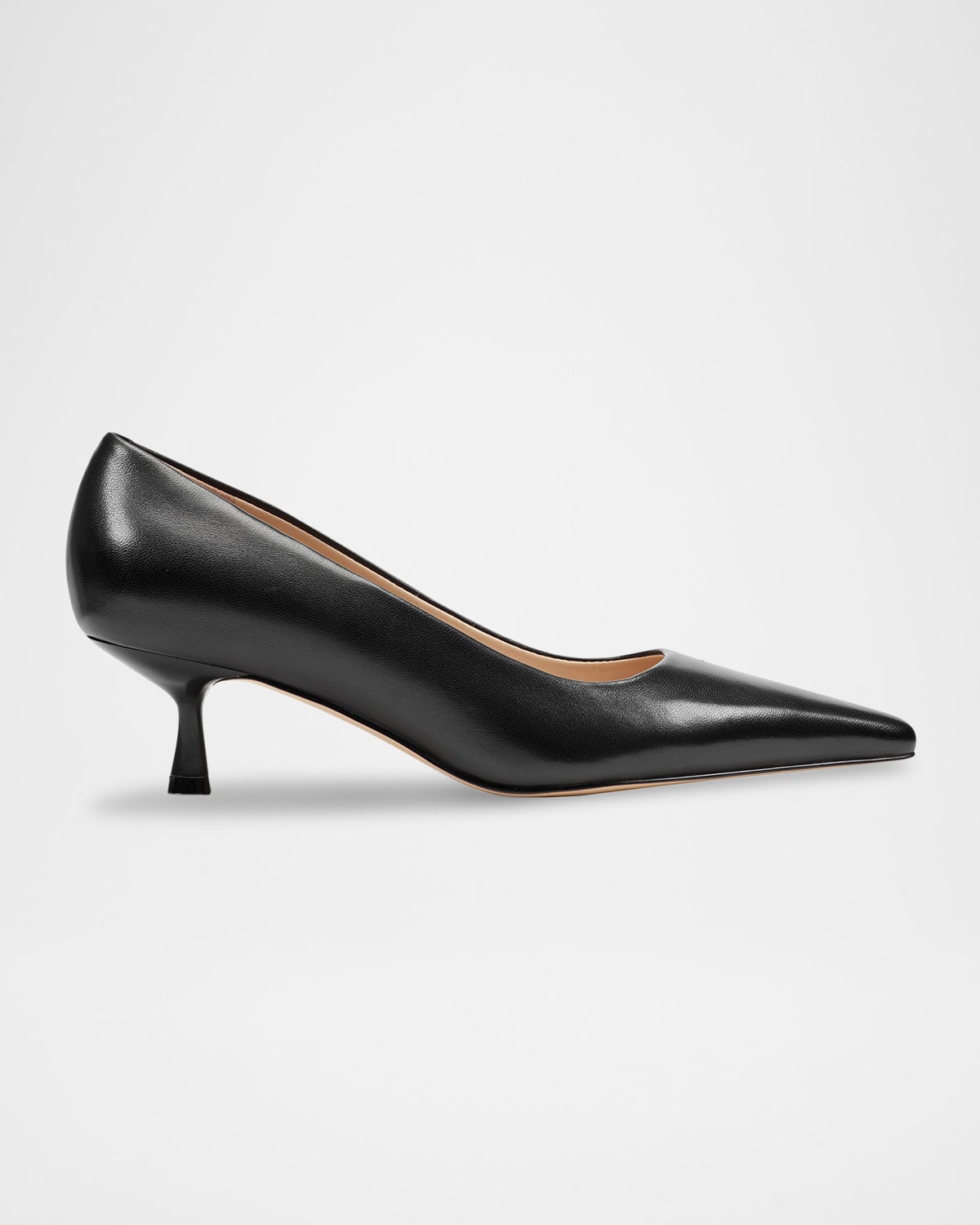 Marc Fisher Ltd Calynna Leather Kitten-heel Pumps In Black