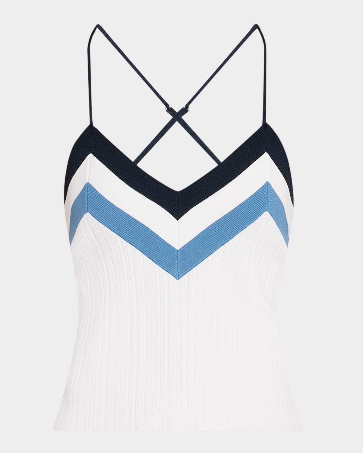 Veronica Beard Baez Stripe Knit Tank Top
