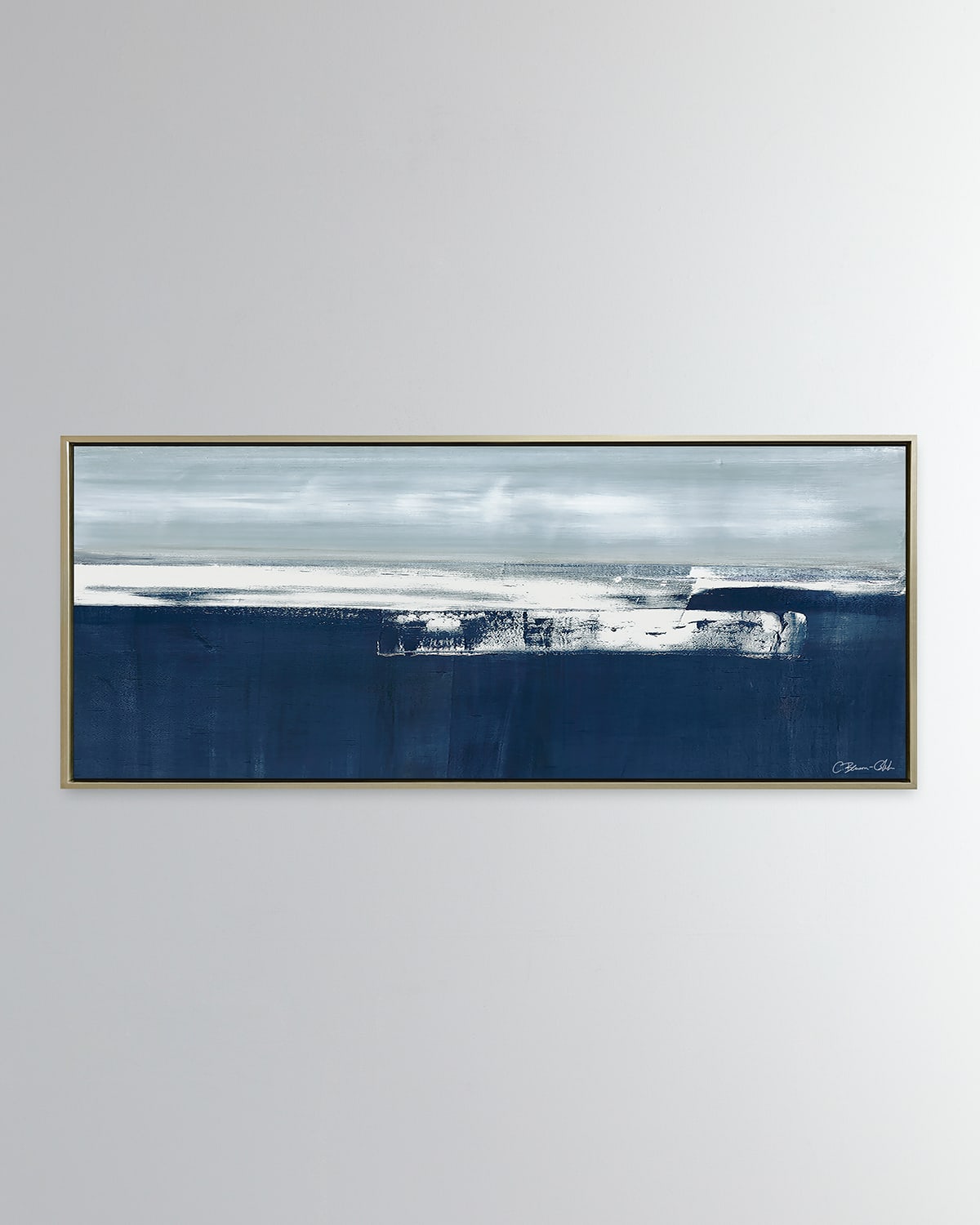 Benson-cobb Studios Coastal Landscape Hand-embellished Giclee On Canvas By Carol Benson-cobb