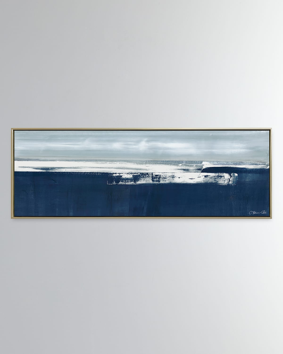 Benson-cobb Studios Coastal Landscape Hand-embellished Giclee On Canvas By Carol Benson-cobb, 73.5" X 25.5"