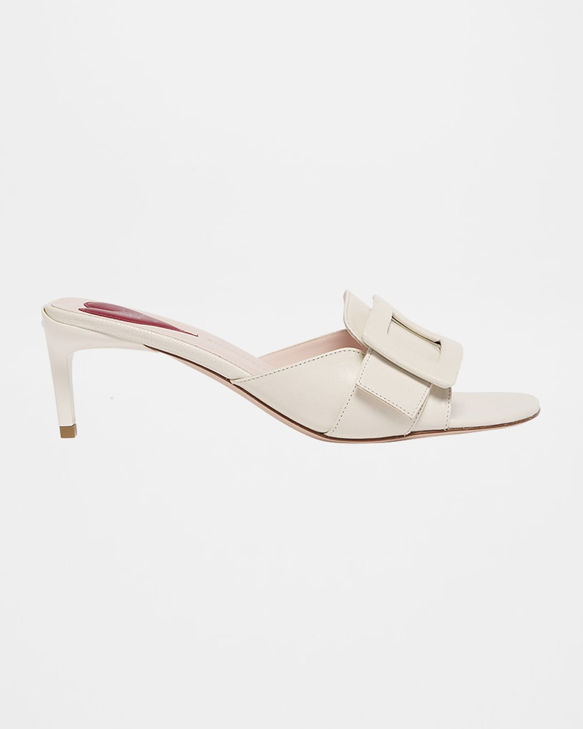 Roger Vivier Patent Leather Buckle Mule Sandals