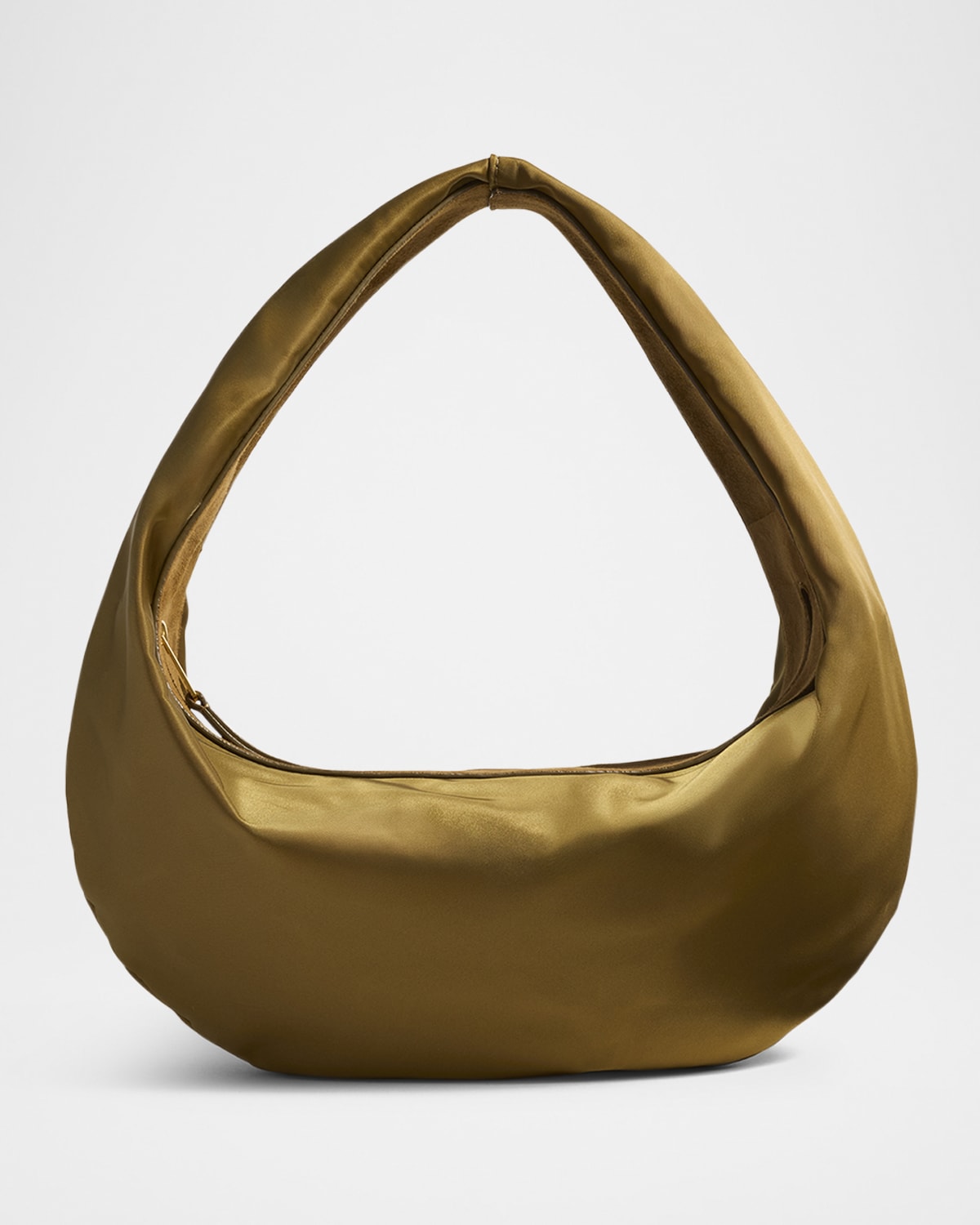 Khaite Olivia Medium Sport Nylon & Suede Shoulder Bag In Brown