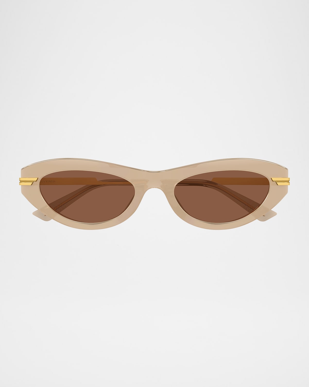 Bottega Veneta Recycled Acetate Cat-eye Sunglasses In Brown