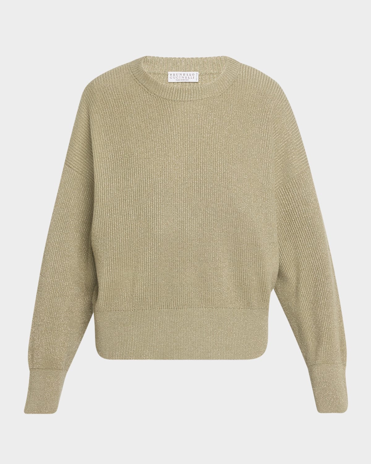 Brunello Cucinelli Sparkling Cashmere Winter Vanise Crewneck Sweater