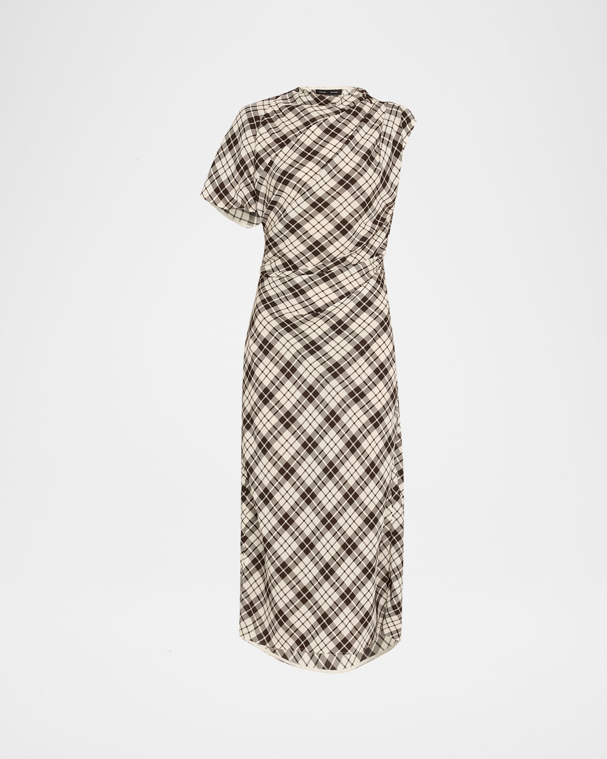 Hallie Crinkled Plaid Dress