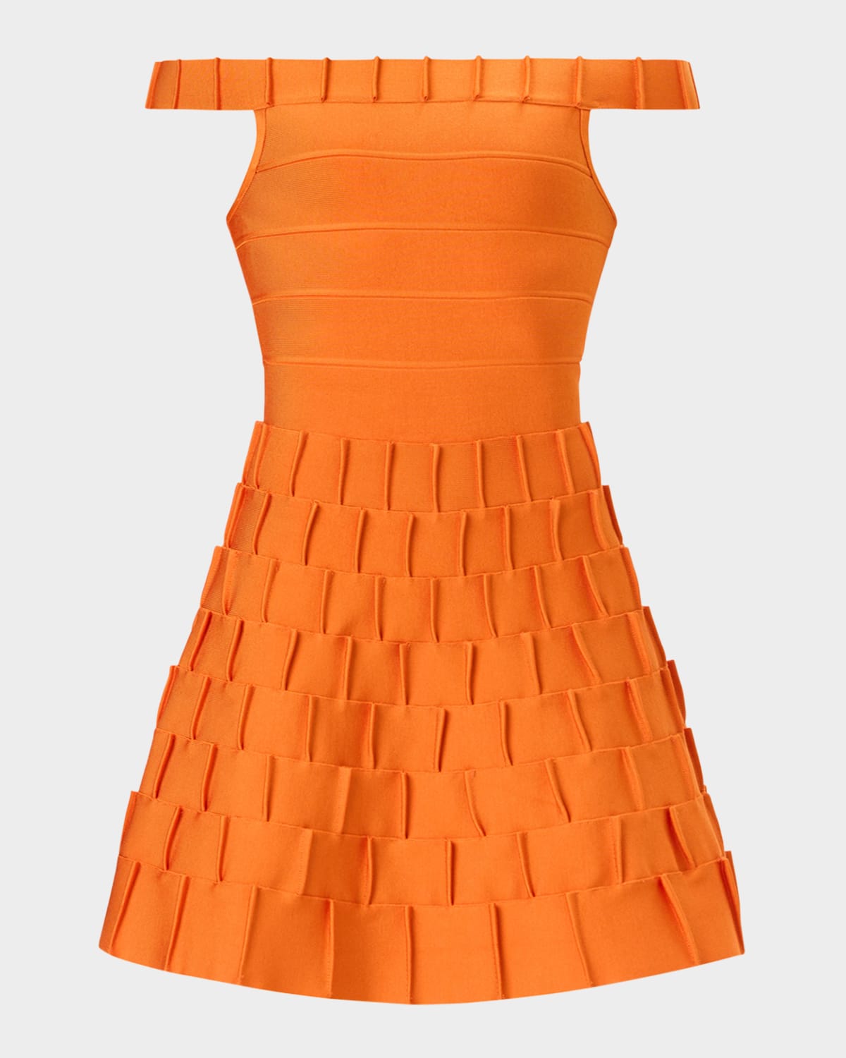 The Catalina Pintuck Off-Shoulder Mini Dress