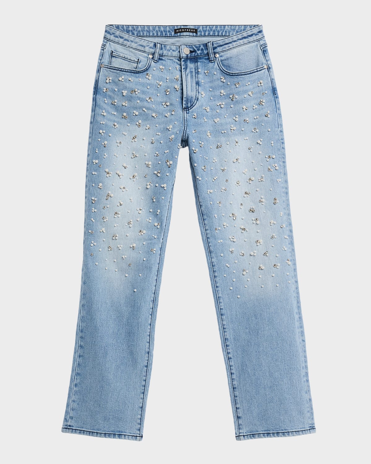 Men's Caine Perle Straight-Leg Embellished Jeans
