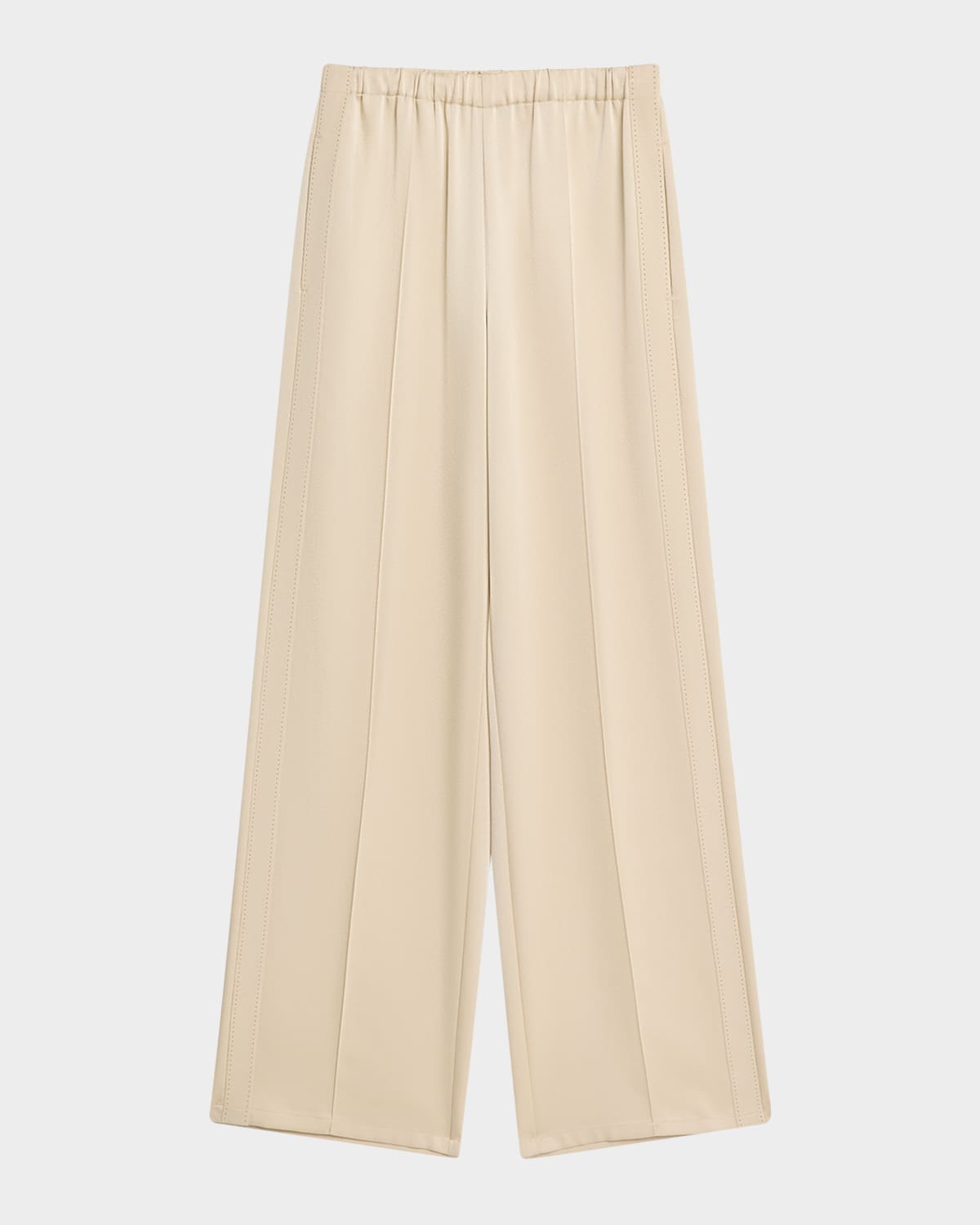 Mid-Rise Side Strap Pull-On Pants