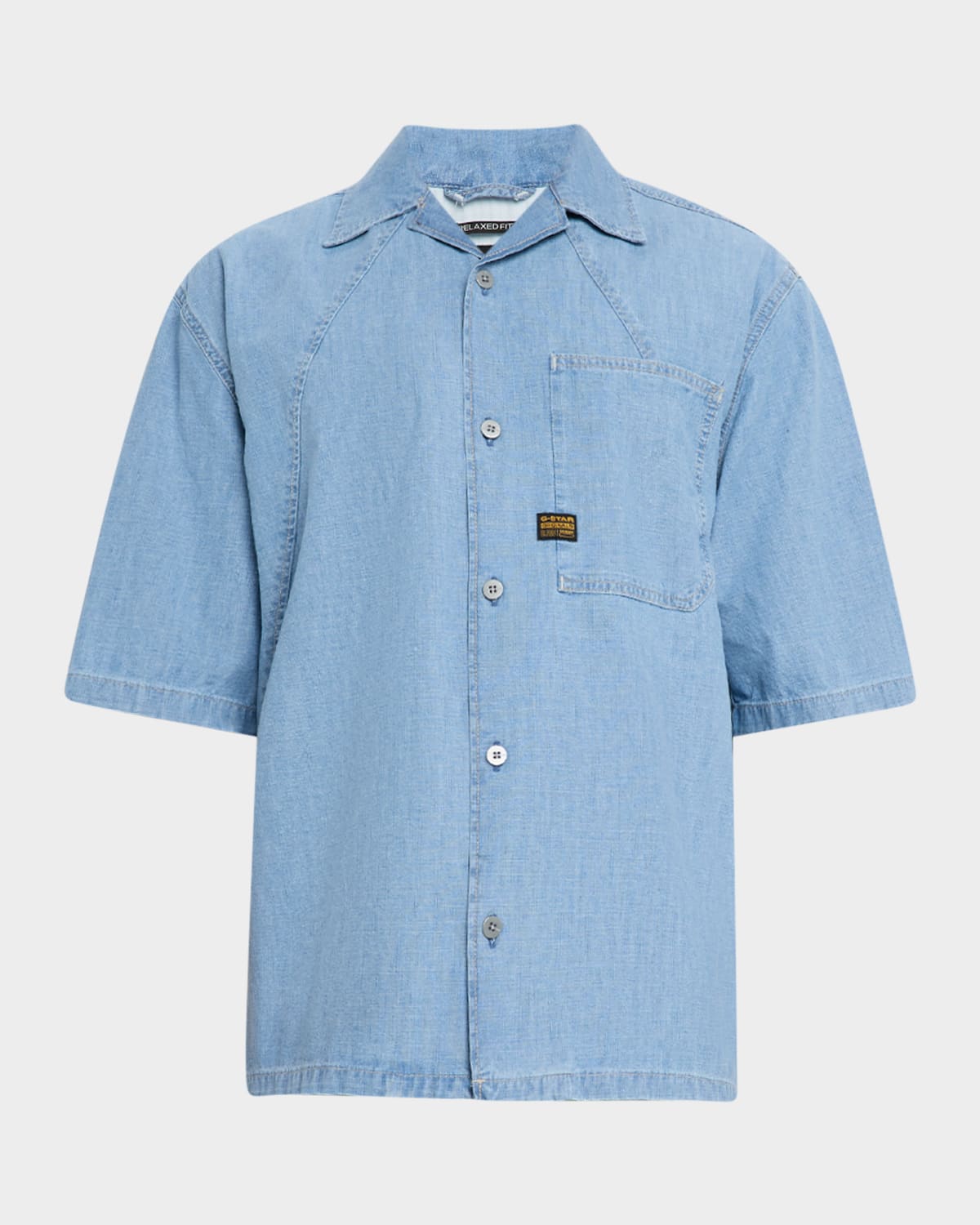 Men's Relaxed Chambray Camp Shirt