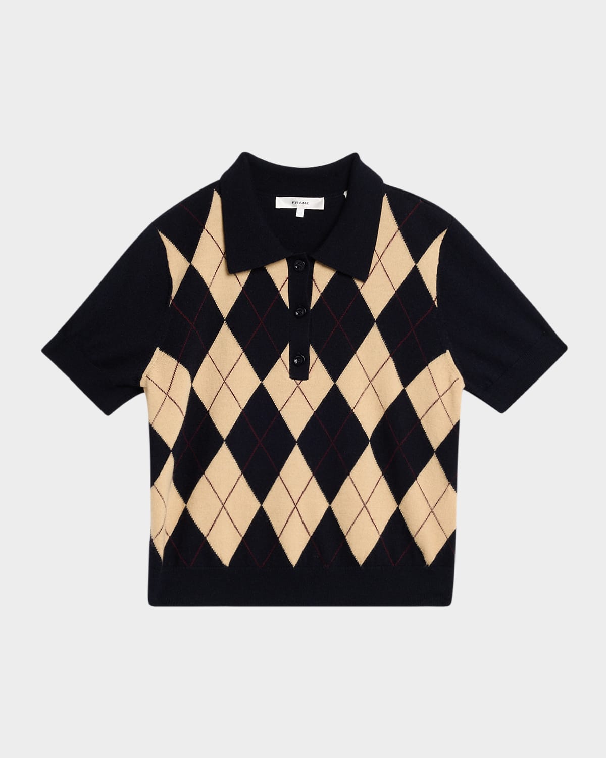 The Argyle Short-Sleeve Polo Sweater